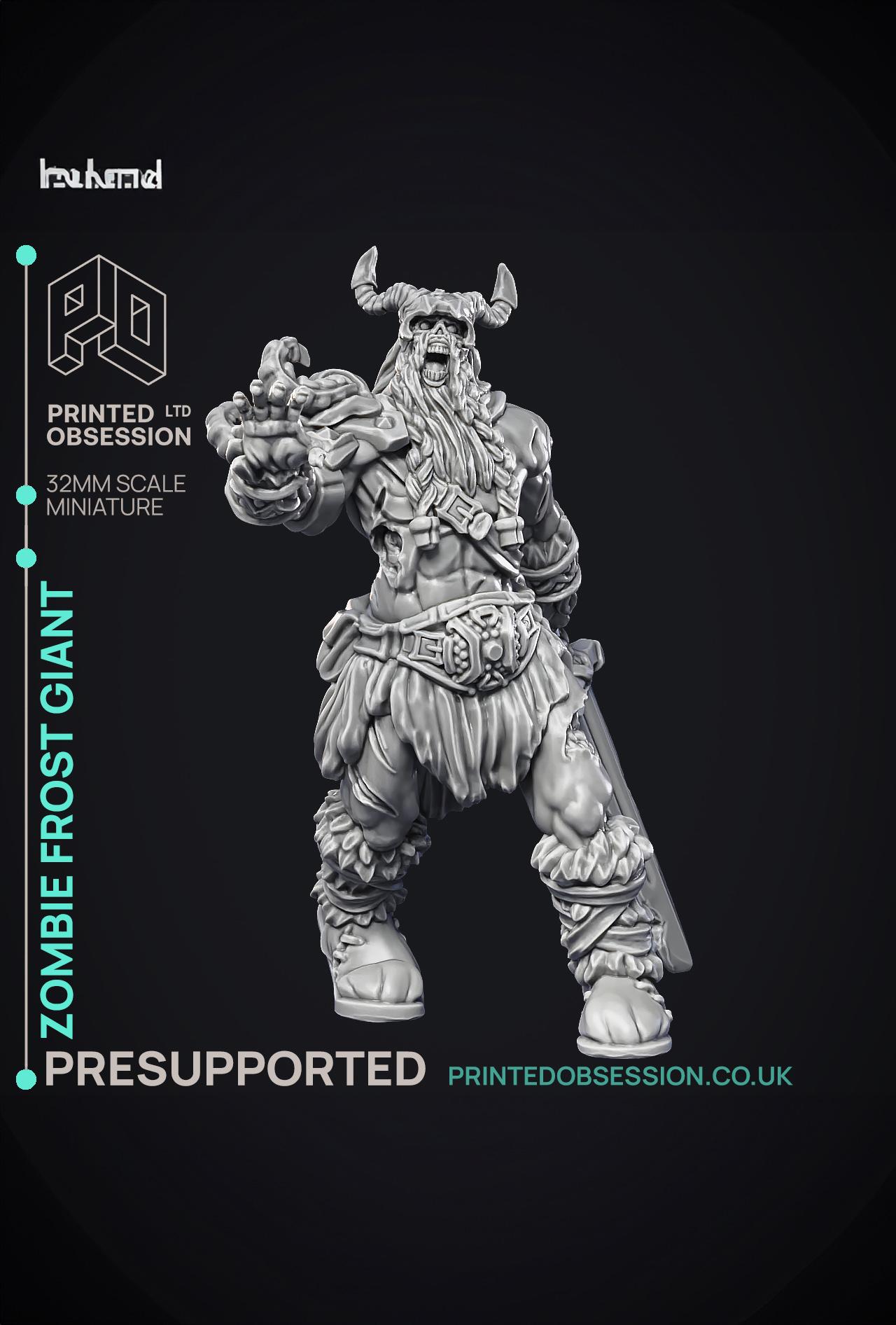 Zombie Frost Giant - Giant - PRESUPPORTED - 32mm Scale  3d model