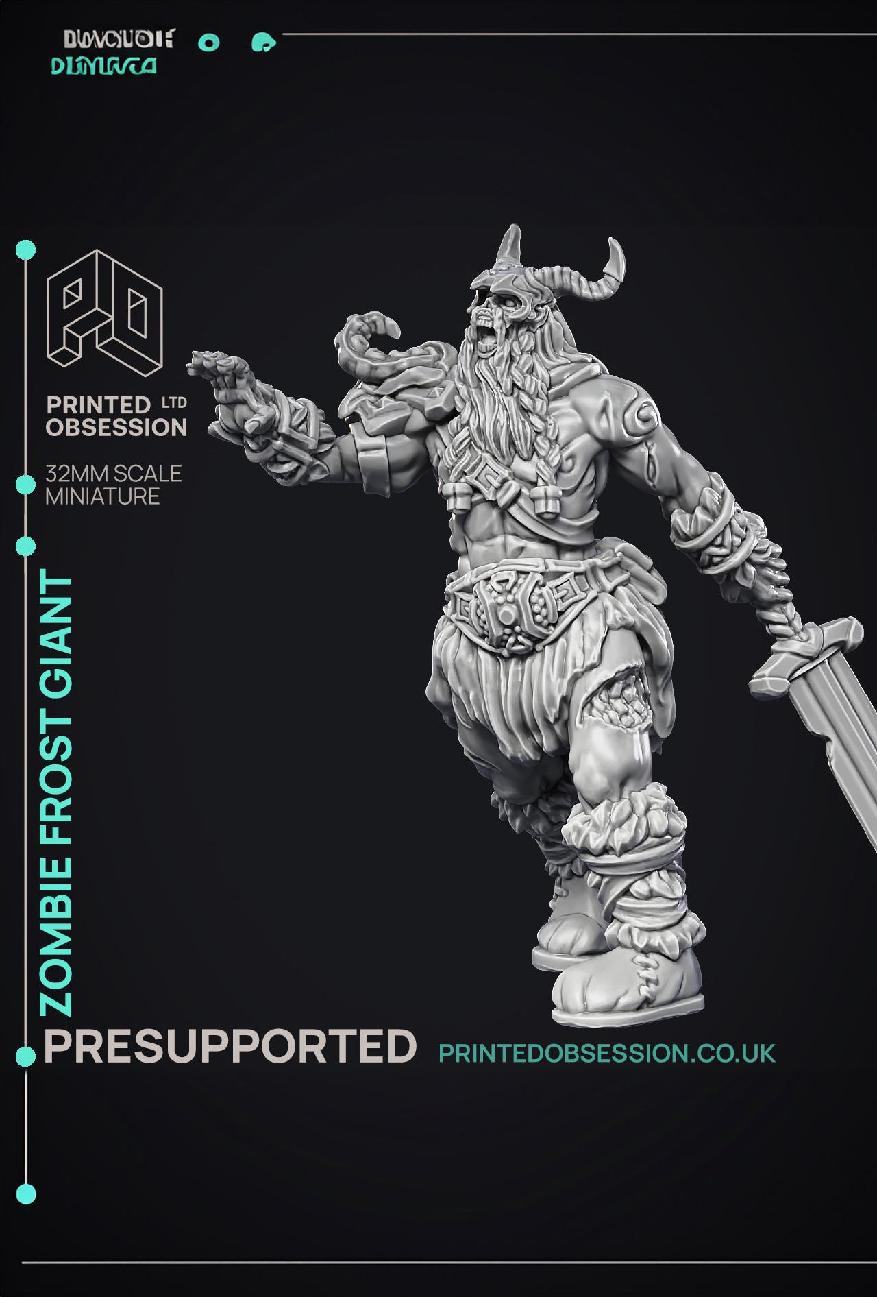 Zombie Frost Giant - Giant - PRESUPPORTED - 32mm Scale  3d model