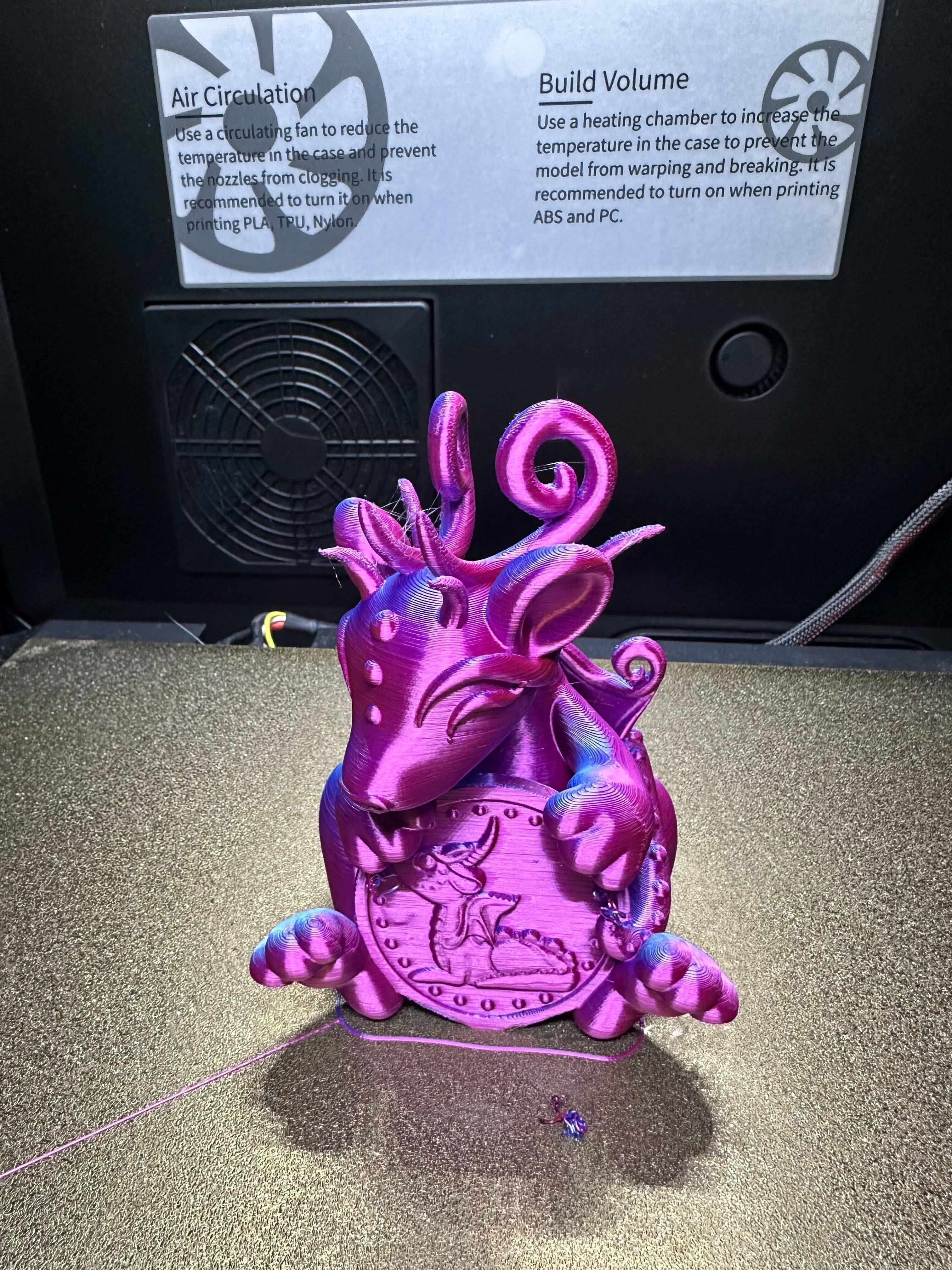 Goldee The Baby Dragon - printed on a QIDI I-Fast. Came out perfect! - 3d model