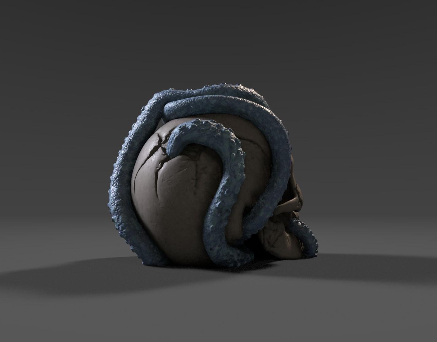 Tentacle Skull 3d model