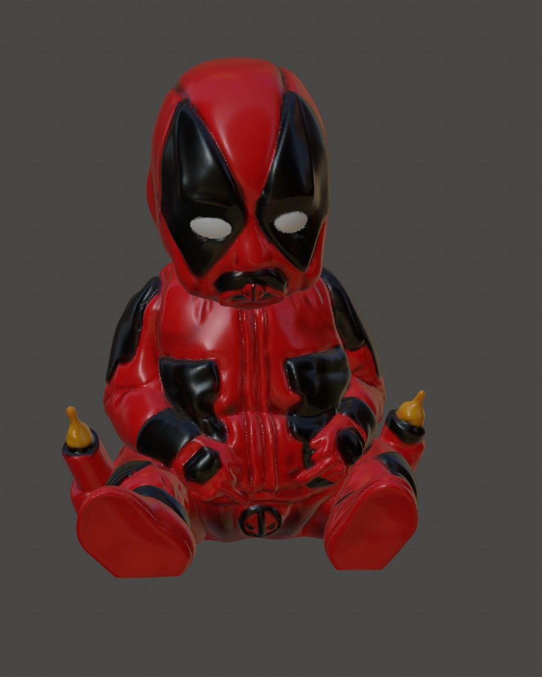 Baby Deadpool 3D Print File | Multicolor 3D (SUPPORTLESS) 3d model