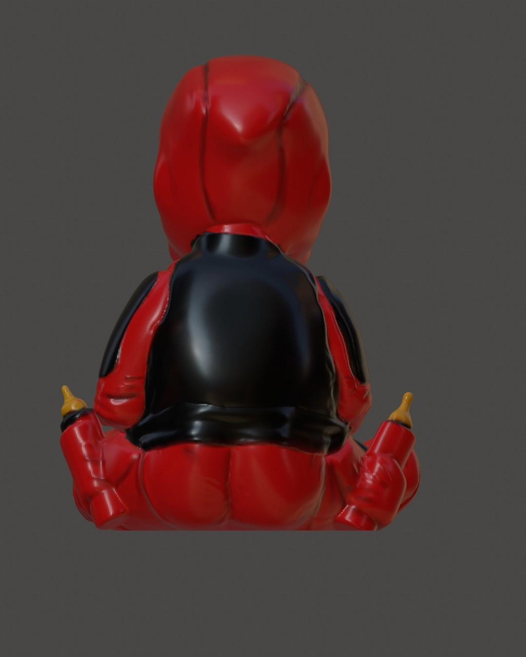 Baby Deadpool 3D Print File | Multicolor 3D (SUPPORTLESS) 3d model