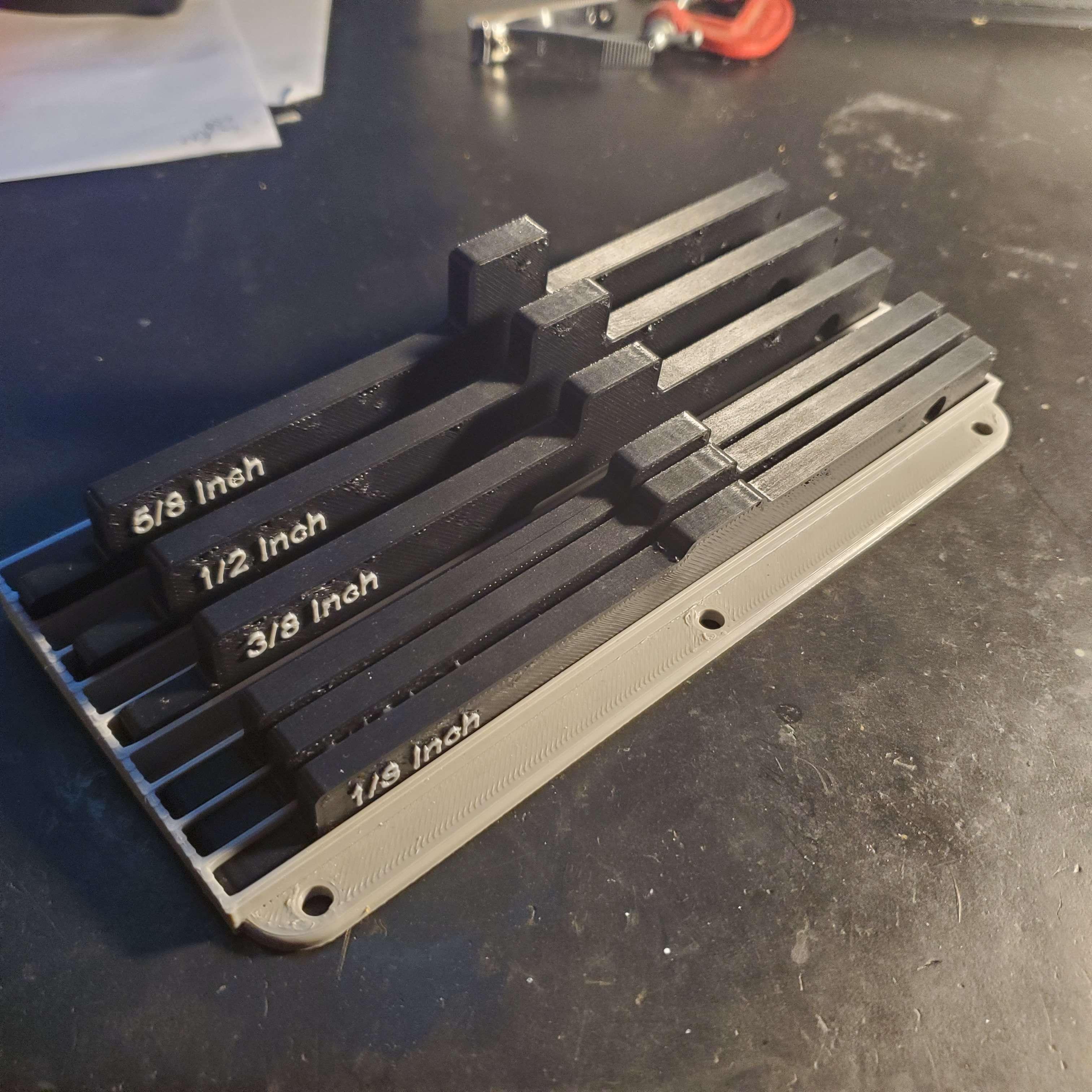 Router Gauge Setup Bars (Metric) and Stand/Wall-Mount 3d model