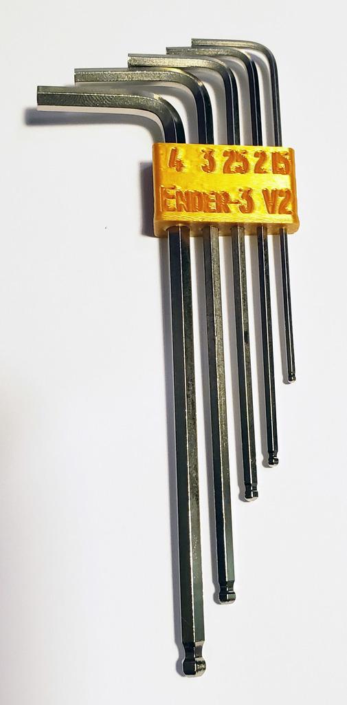 Perfect fit Allen wrench organizer ( Ender 3 V2 set ) 3d model
