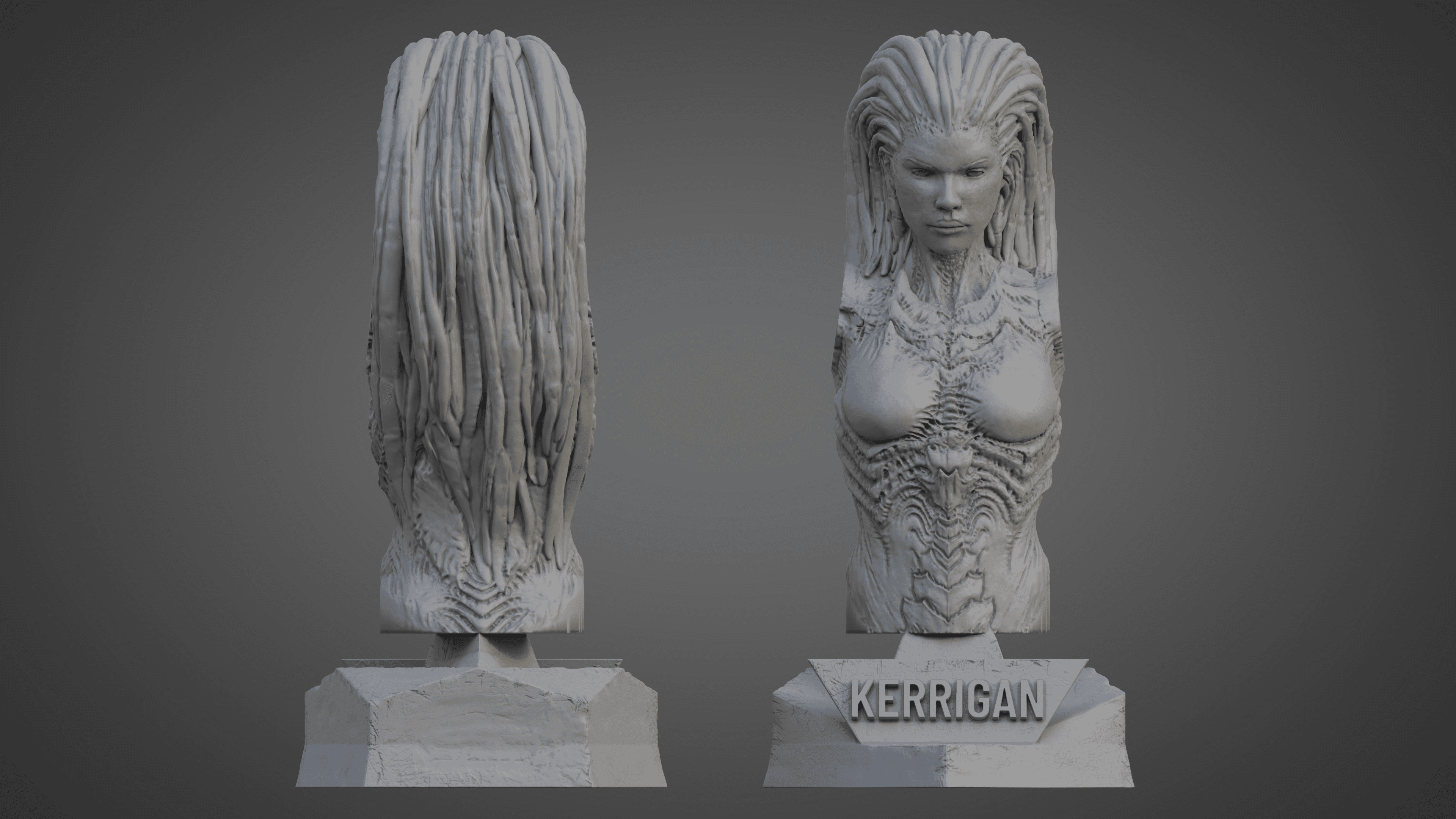 PREDATOR ULTRA-DETAILED SUPPORT-FREE BUST 3D MODEL - 3D model by