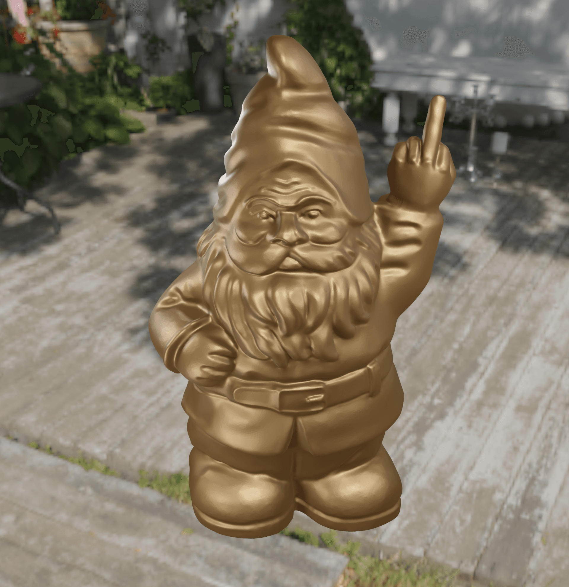 Dwarf middle finger 3d model