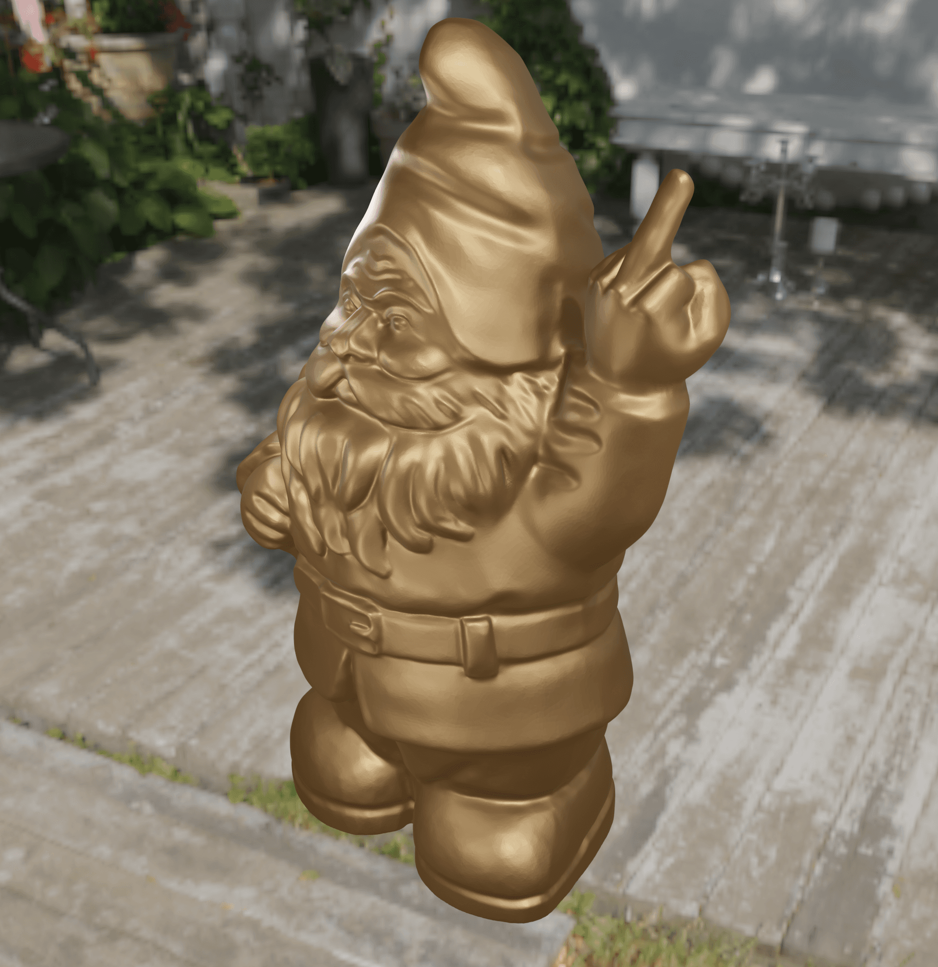 Dwarf middle finger 3d model