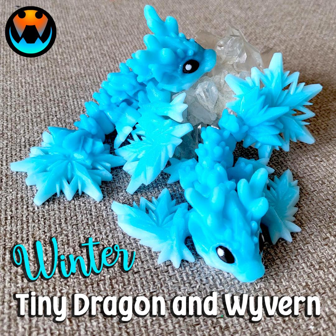 Tiny Winter Dragon & Wyvern 3d model
