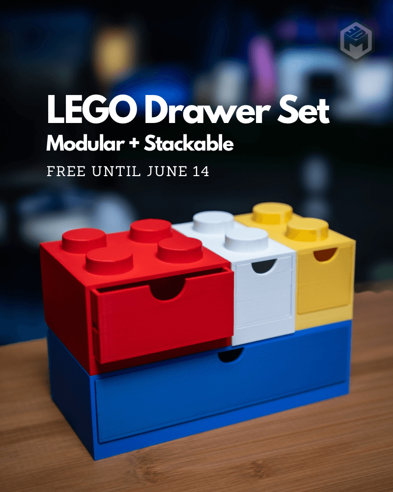 Modular Lego Drawer Storage/Organizer Base Set 3d model