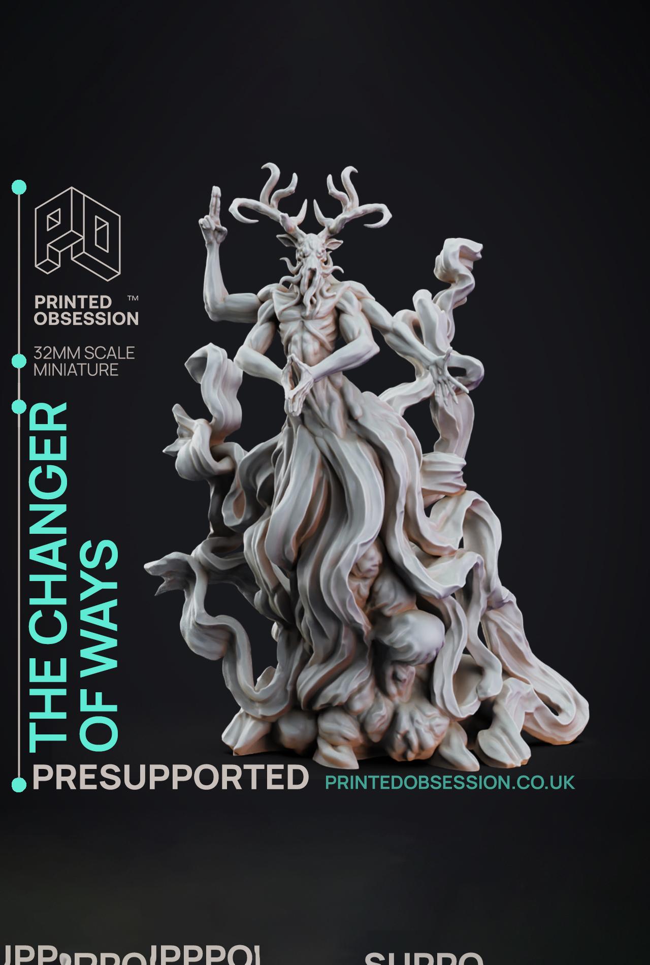 Bringer of Change - Mists of Change - PRESUPPORTED - Illustrated and Stats - 32mm scale			 3d model