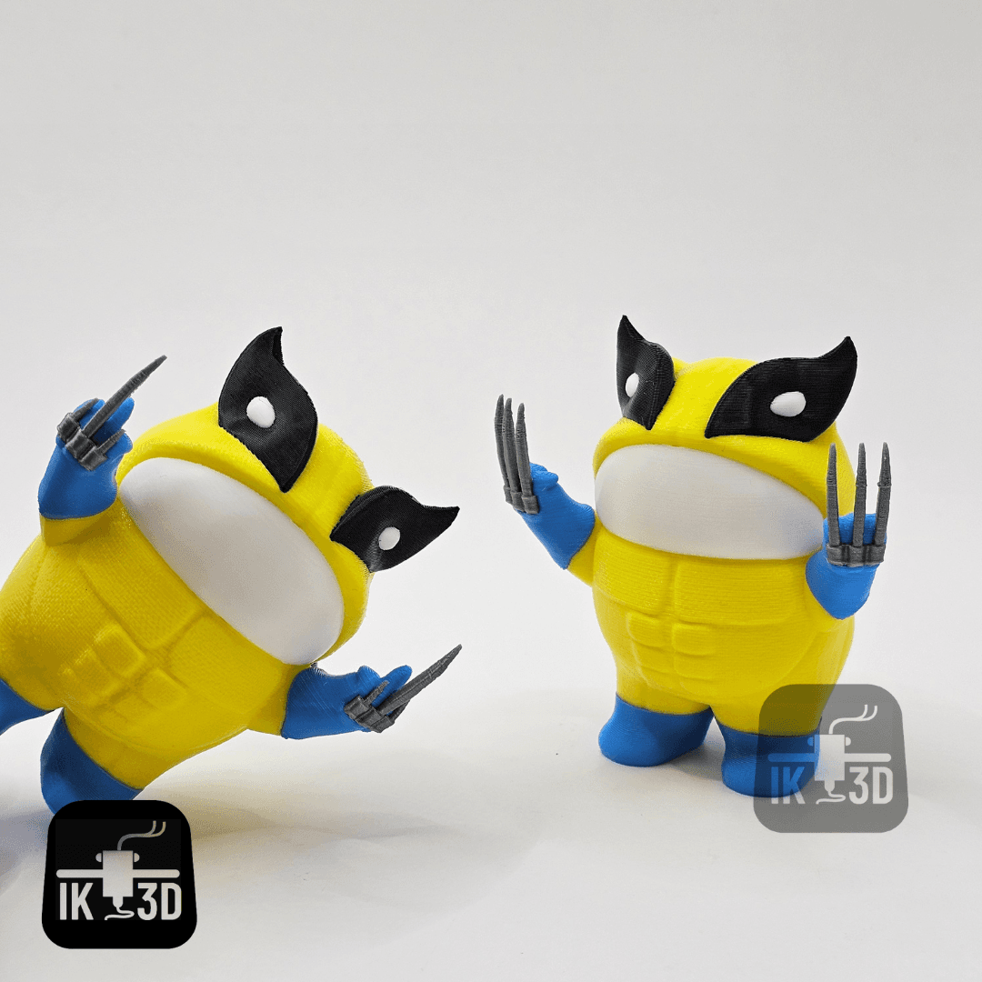 Cheeky Frog with Wolverine Costume - Claws and Middle Finger Versions / 3MF Included / No Supports 3d model