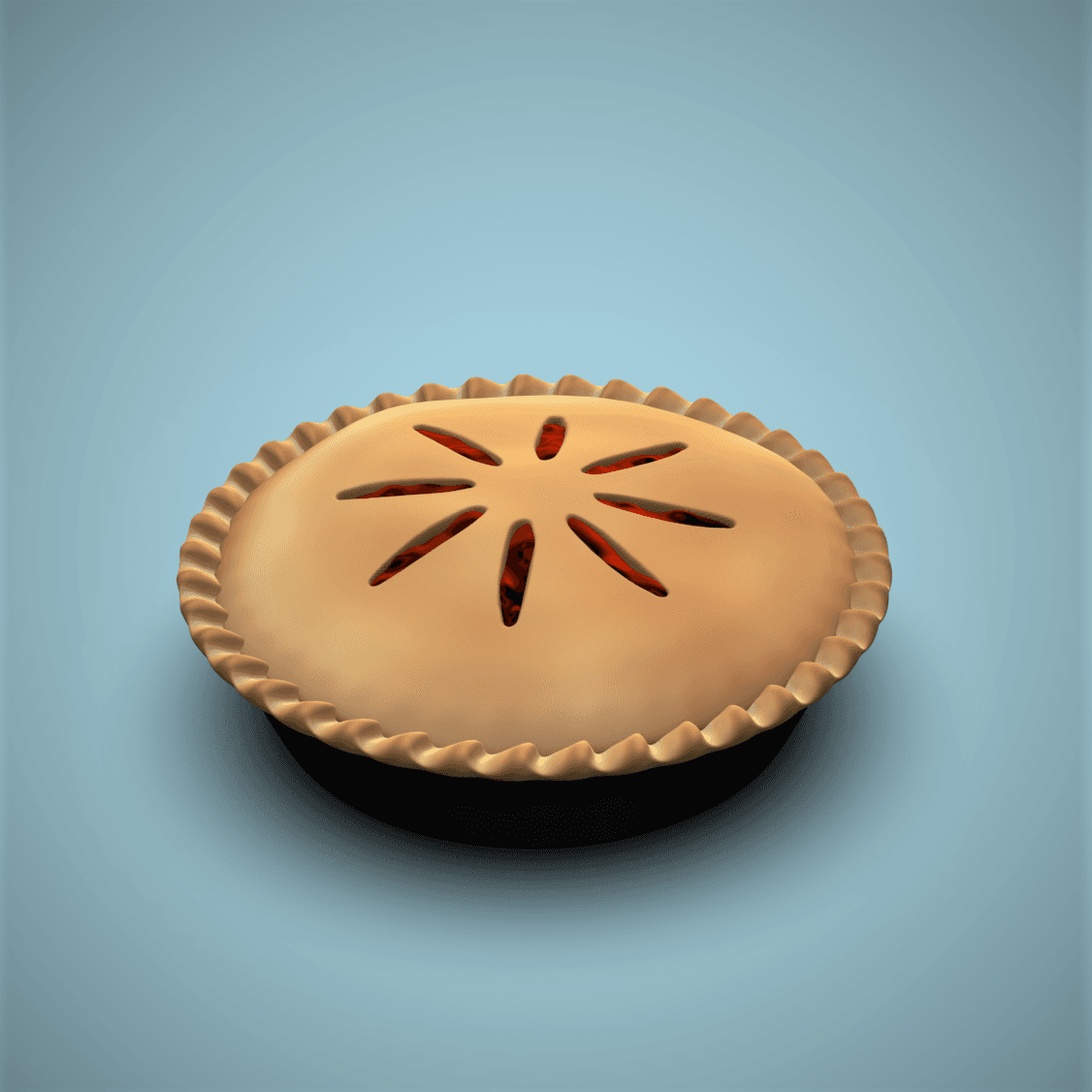 Pie Keyring 3d model