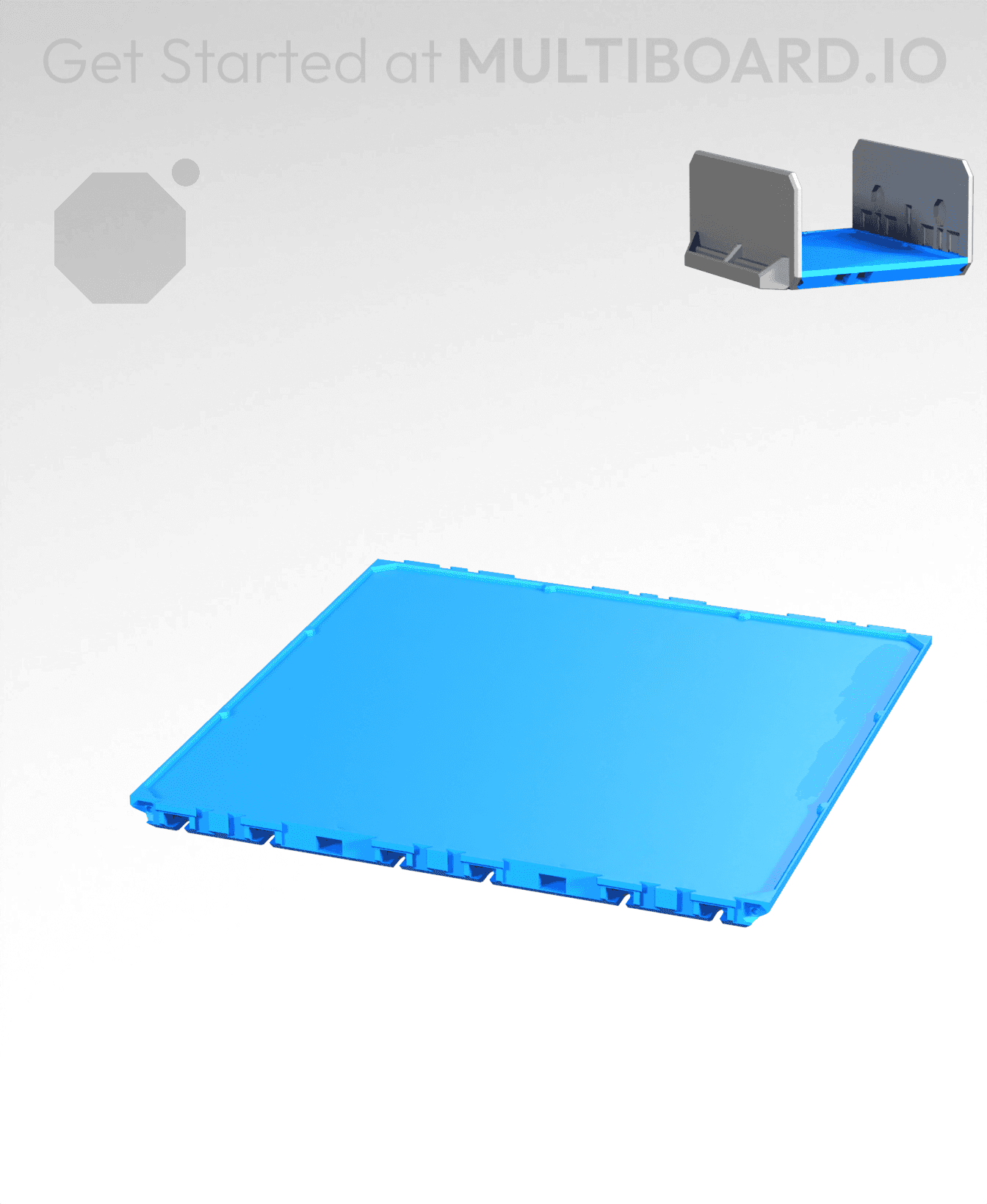 3x3-Deep - Plain - Multibin Drawer Base 3d model