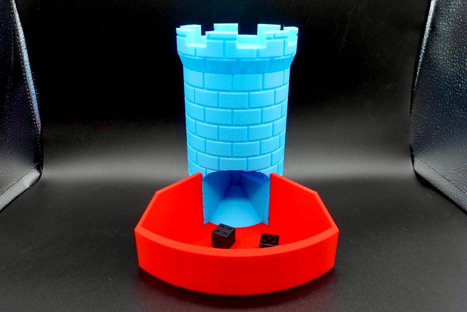 Castle Dice Tower (Blank Tray) 3d model