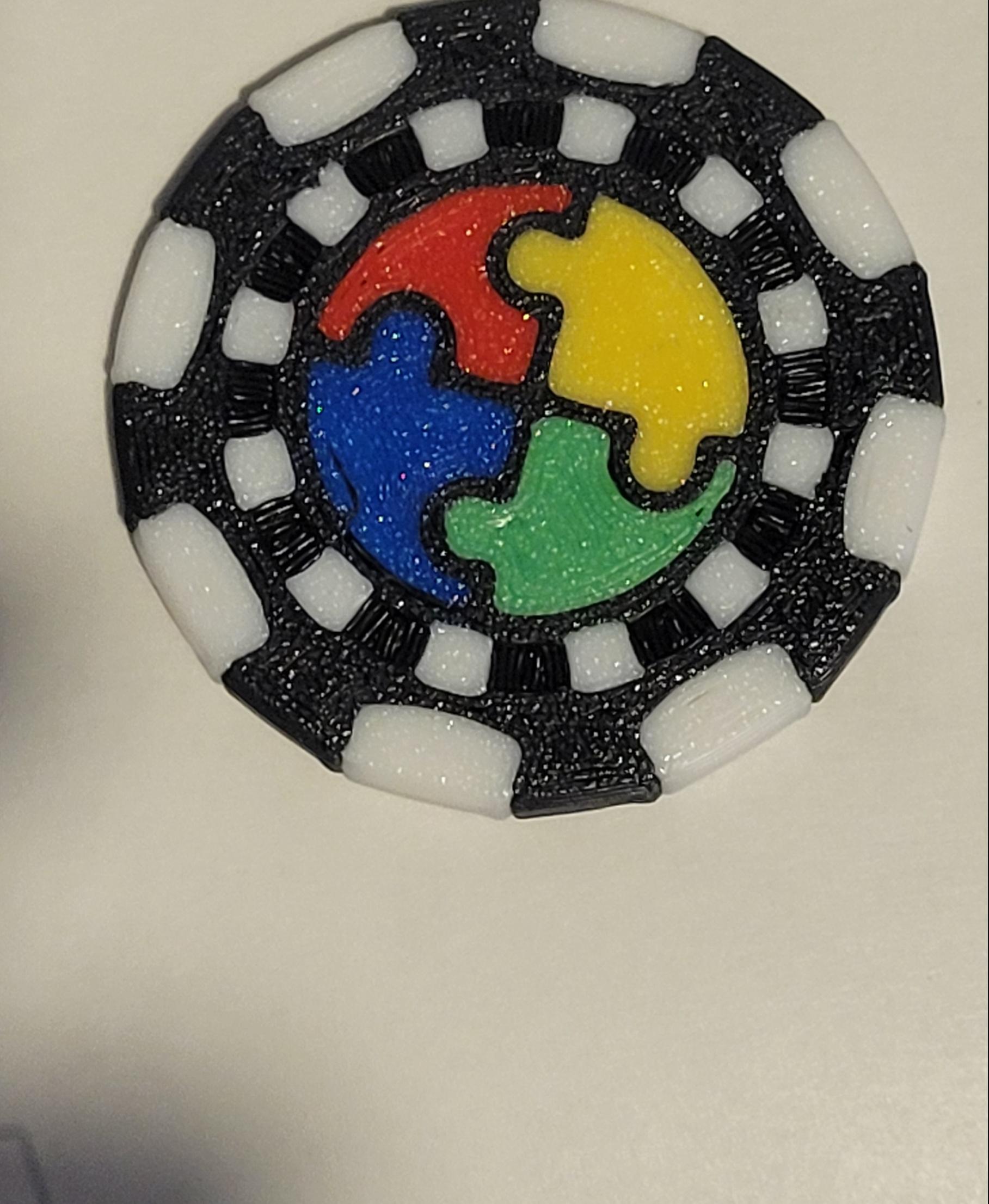 The New Maker Chip! A Maker coin that checks all the boxes! - my take on the poker chip......my autism family will love this - 3d model