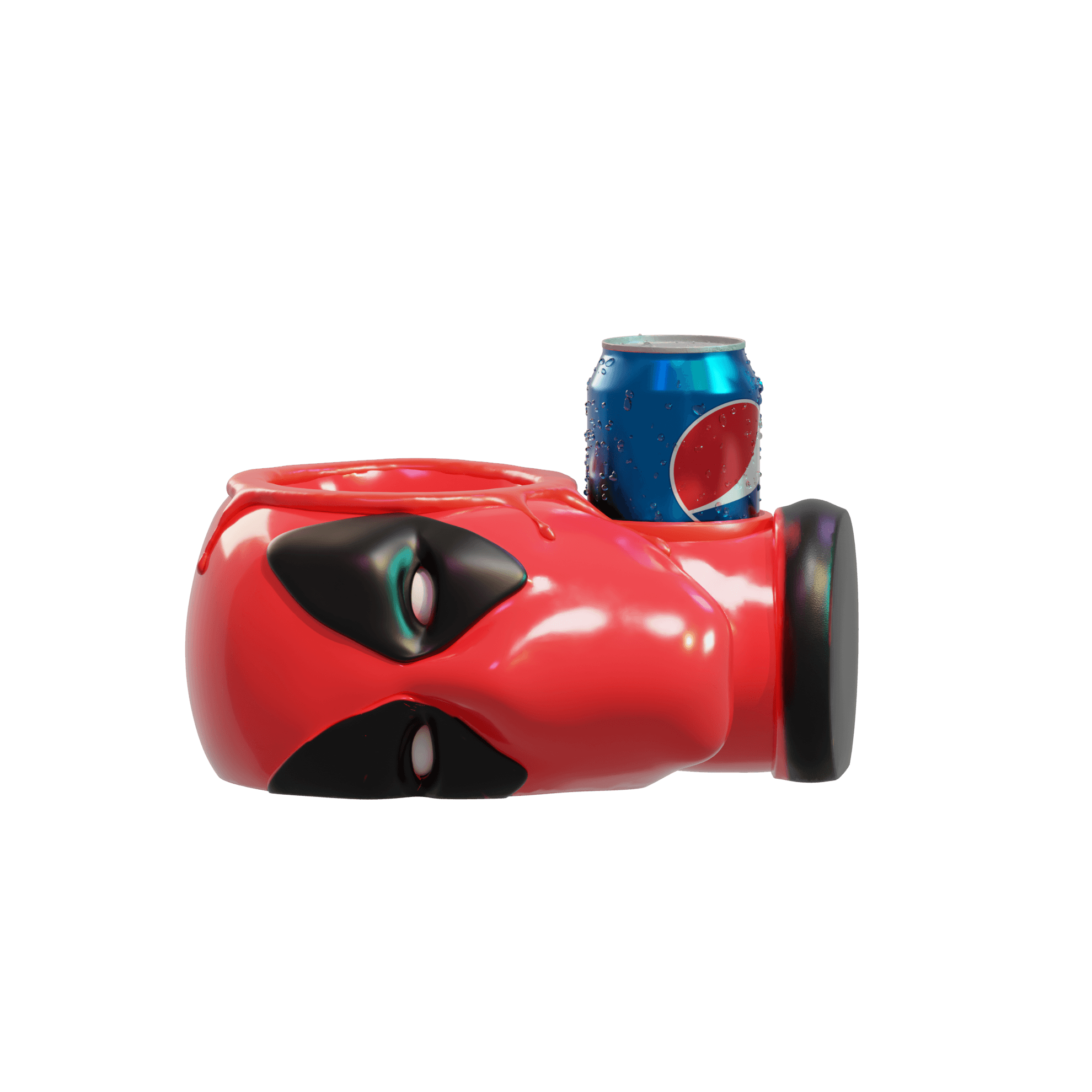 Deadpool Popcorn Bucket and Drink Holder 3d model