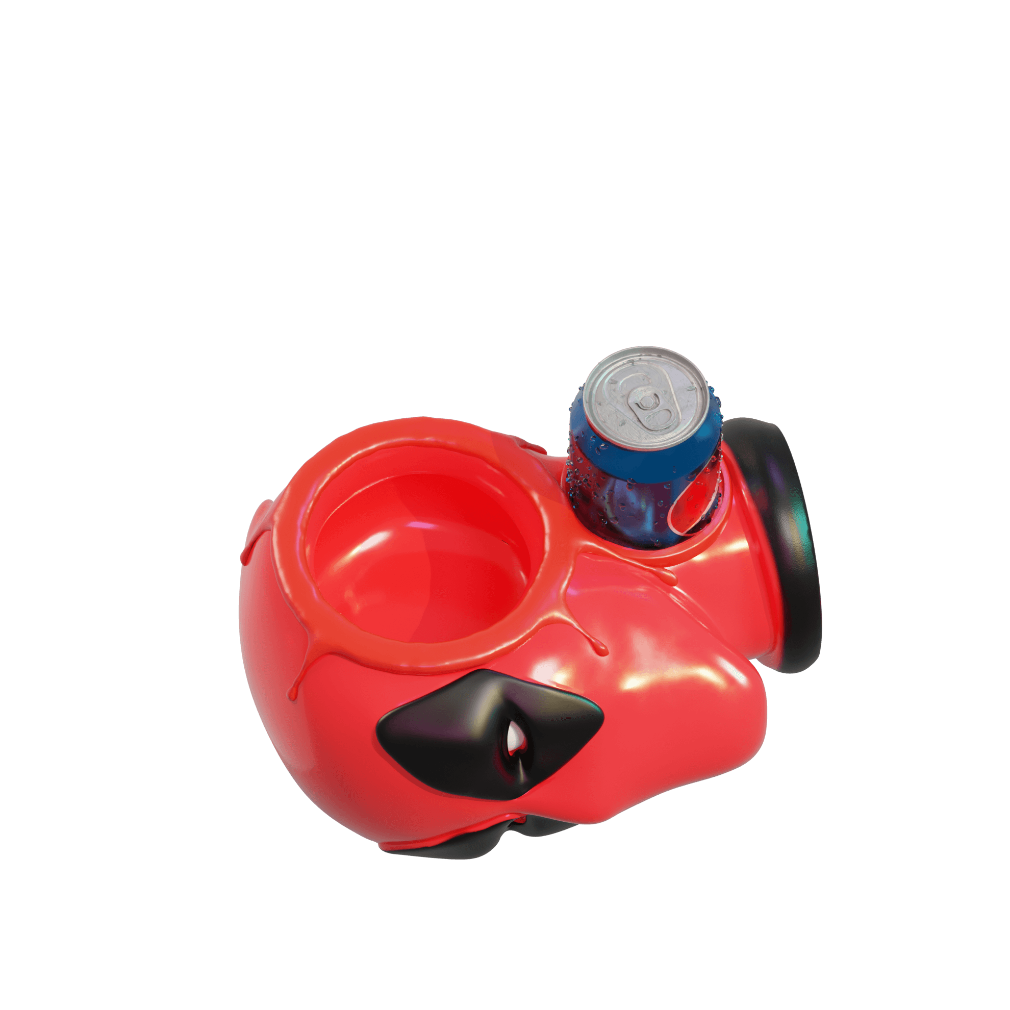 Deadpool Popcorn Bucket and Drink Holder 3d model