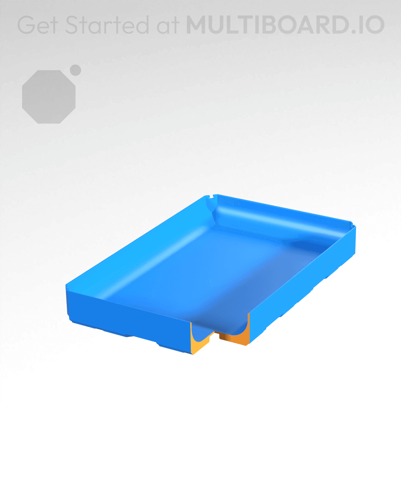 2x3x0.5 - Full Curved Bin - Multibin Insert 3d model