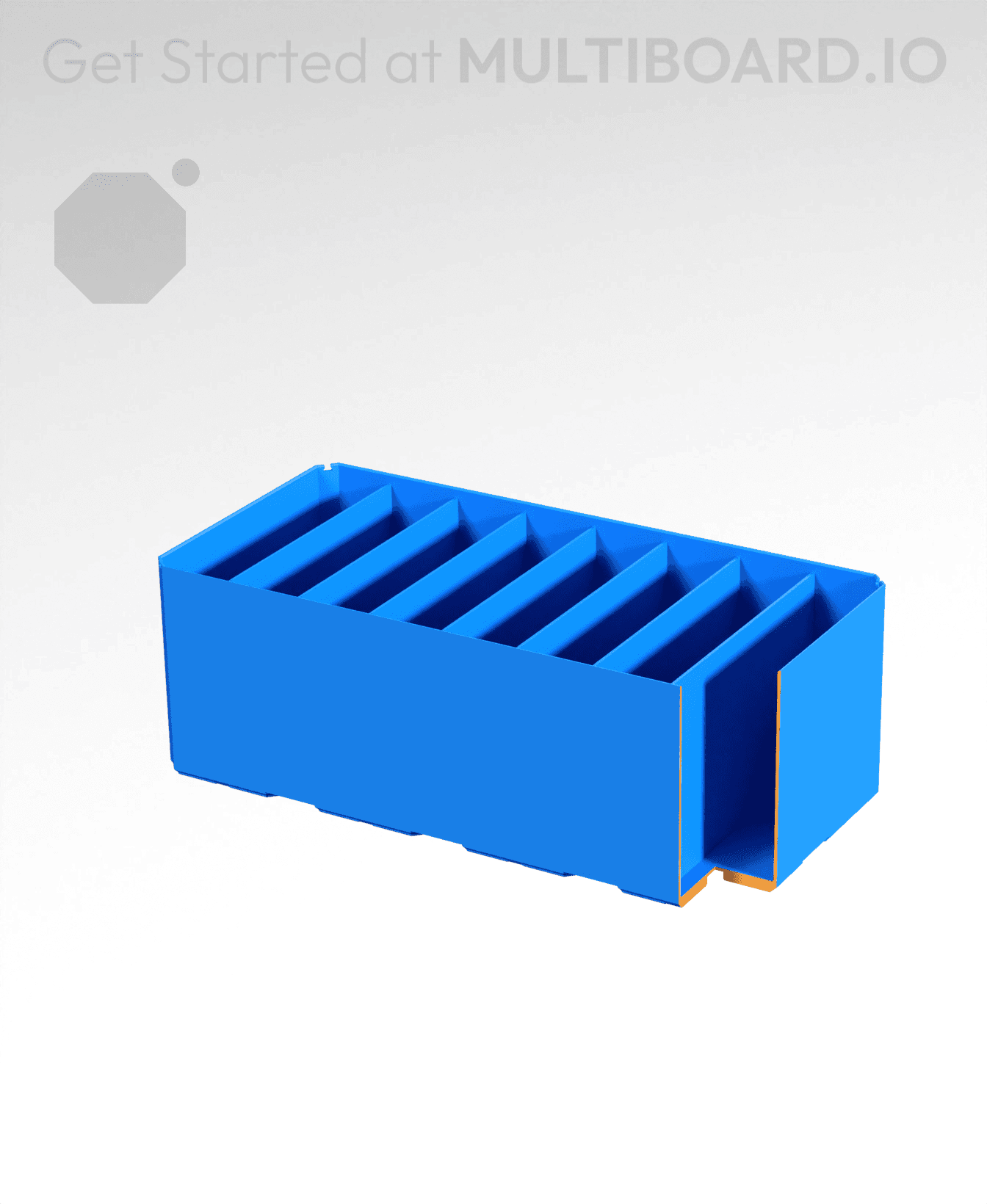 4x2x1.5 - Double Divided Bin - Multibin Insert 3d model