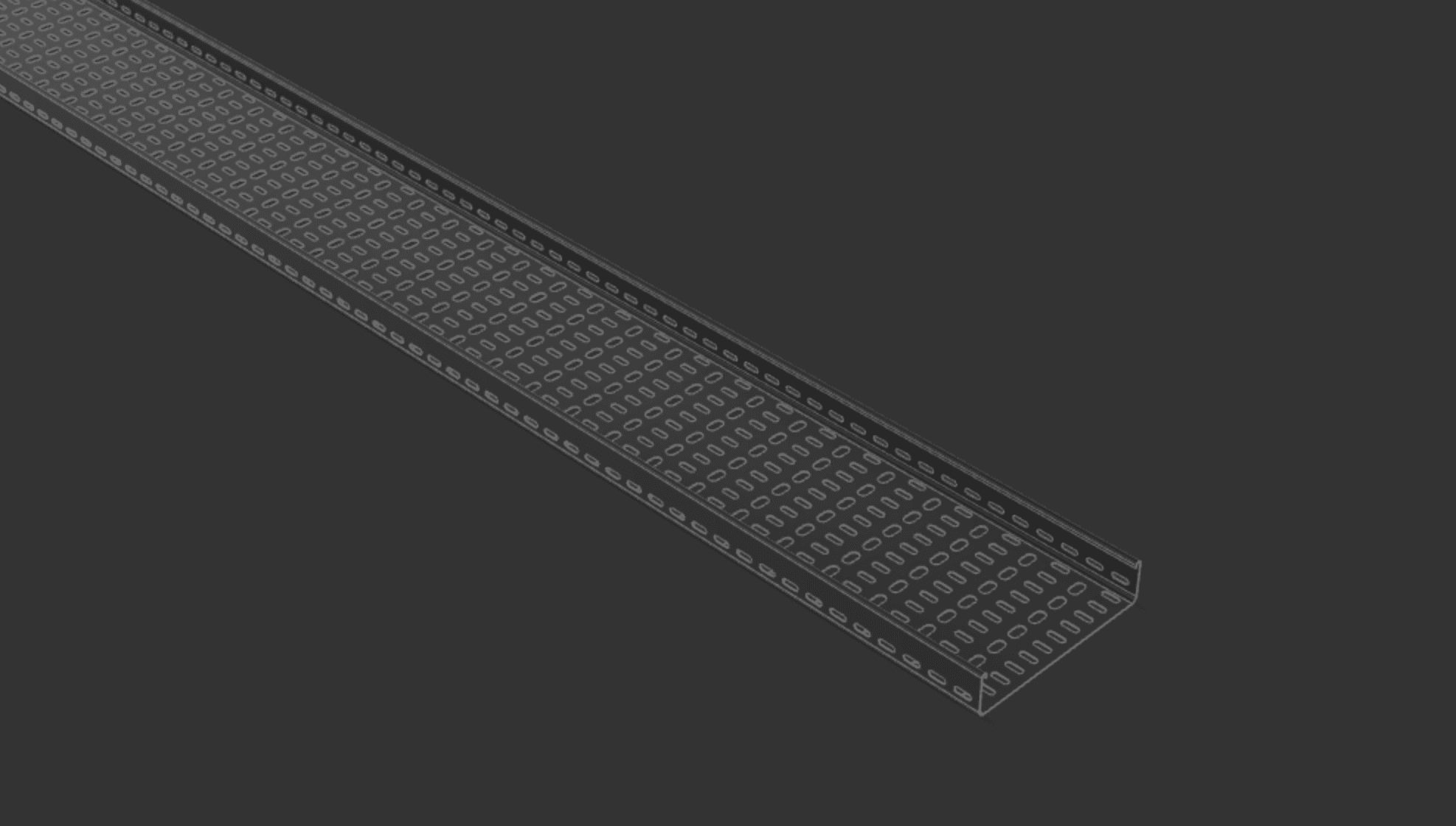 Cable Tray 225mm x 3000mm TYPE1 3d model