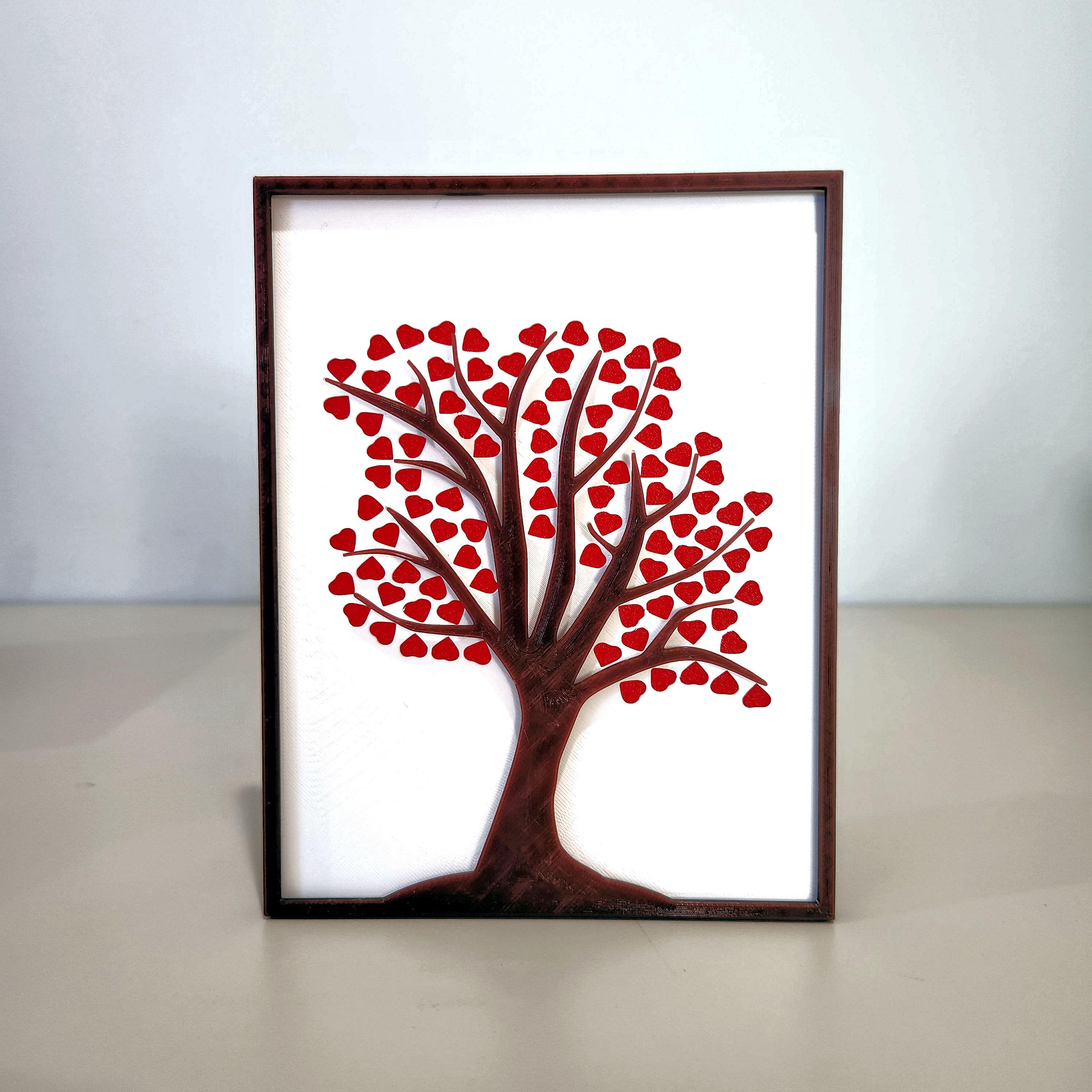 Heart Tree Silhouette 3d model