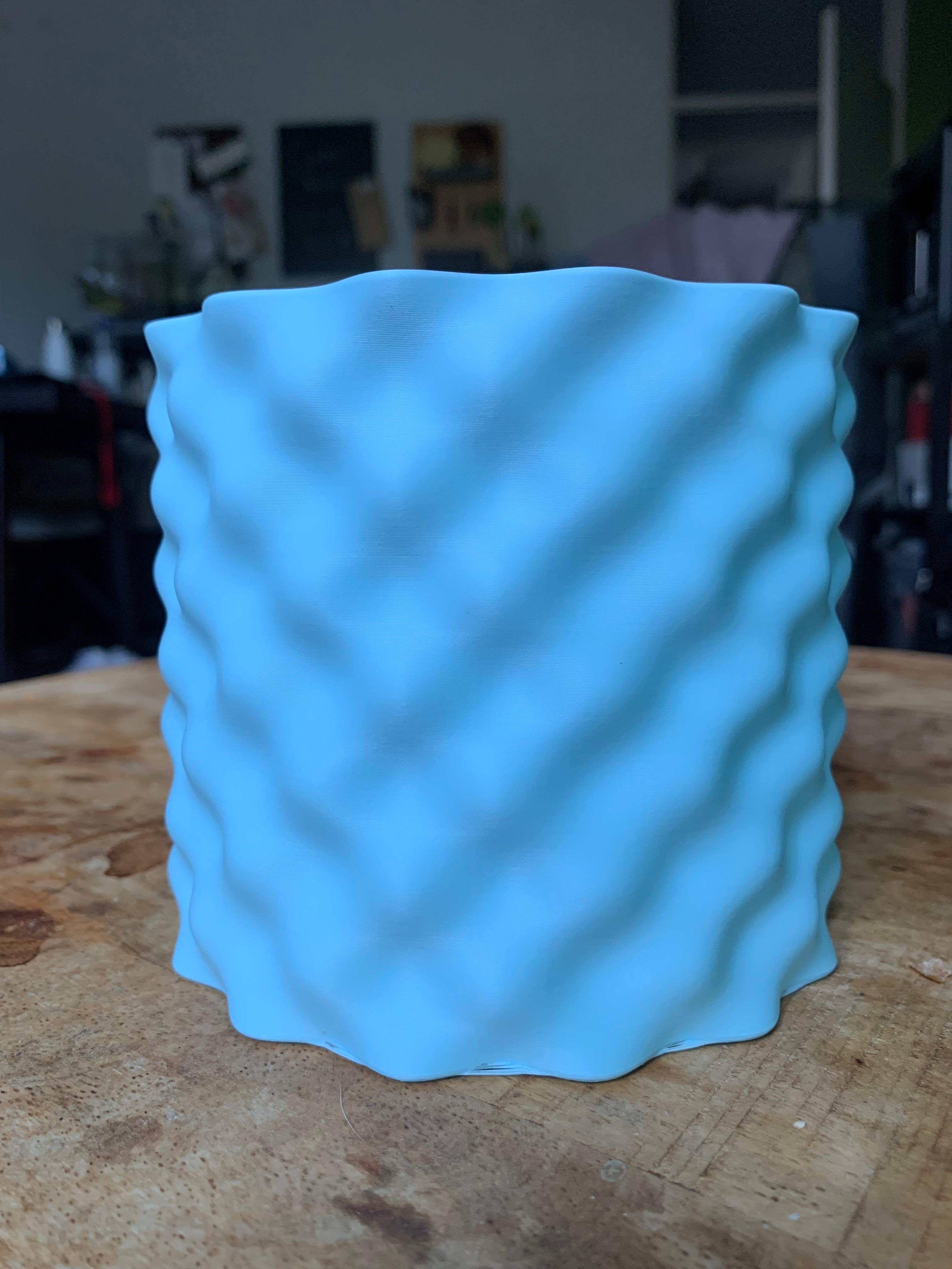 Sine Wave pattern planter 3d model