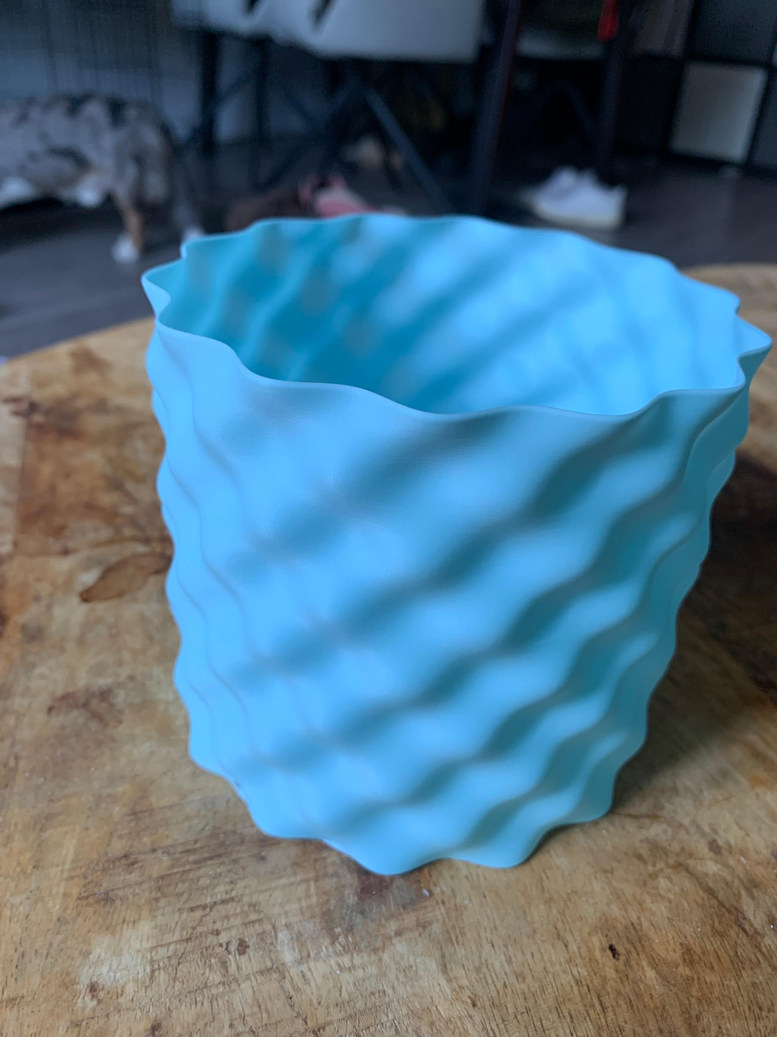 Sine Wave pattern planter 3d model