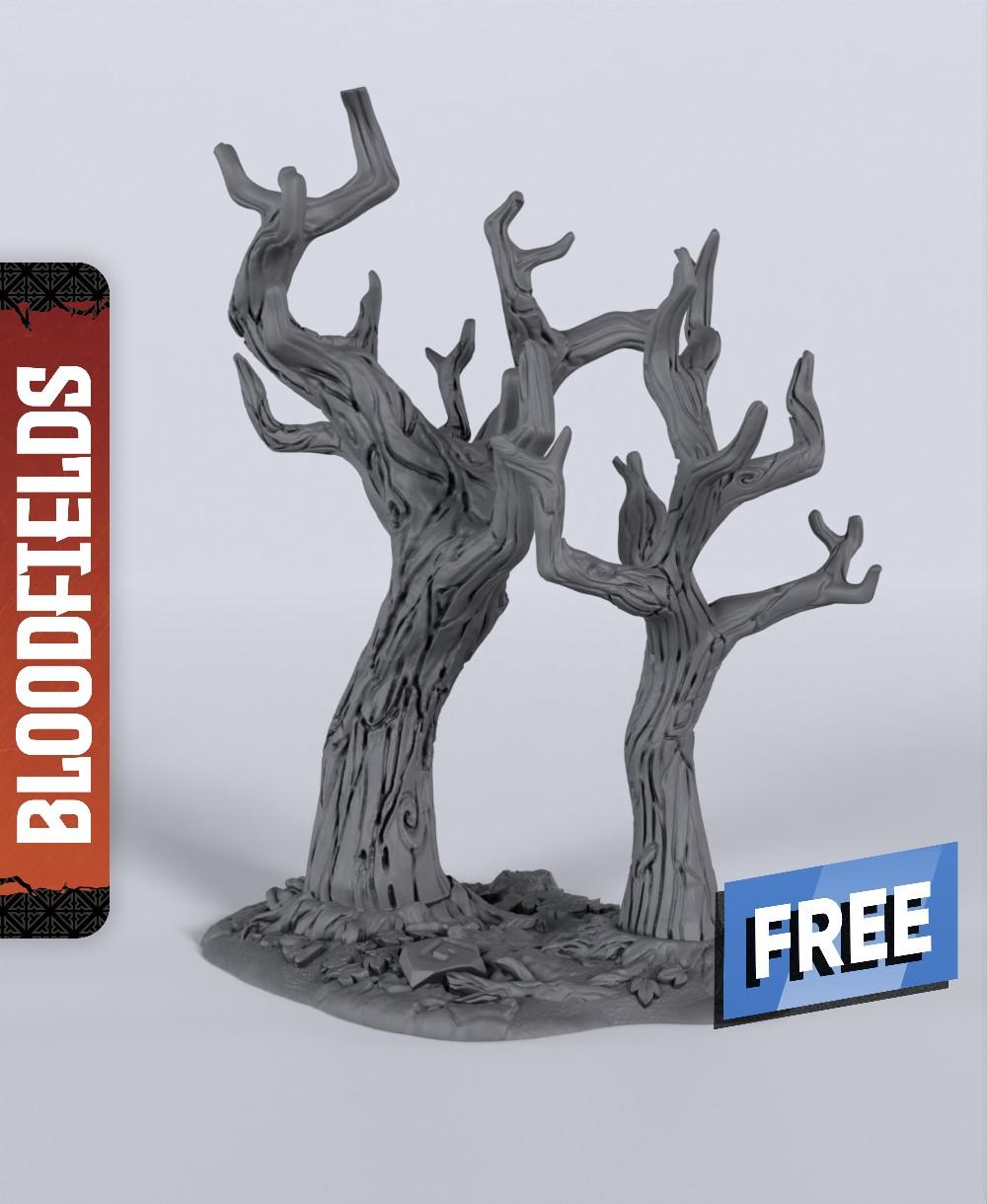 Small Forest A - With Free Dragon Warhammer - 5e DnD Inspired for RPG and Wargamers 3d model
