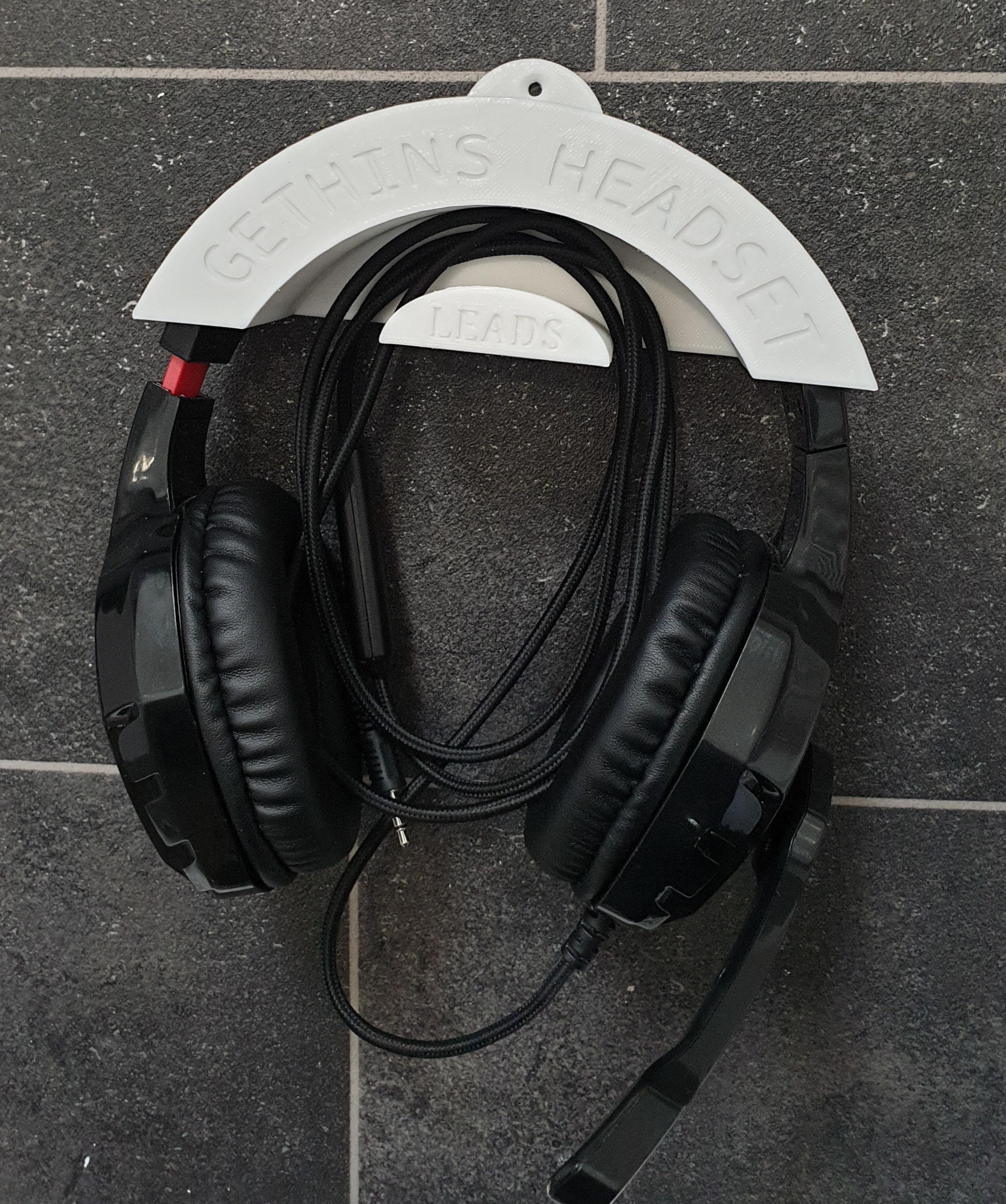 headphone headset holder 3d model