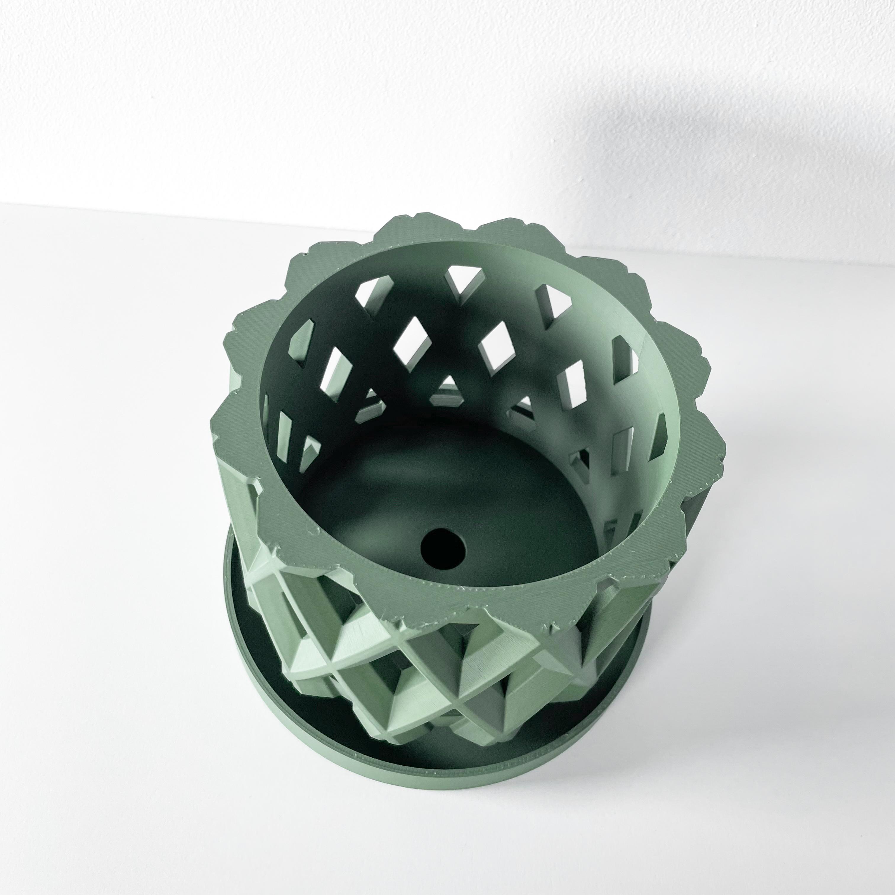 The Alune Orchid Planter Pot with Drainage Tray | Modern and Unique Home Decor 3d model