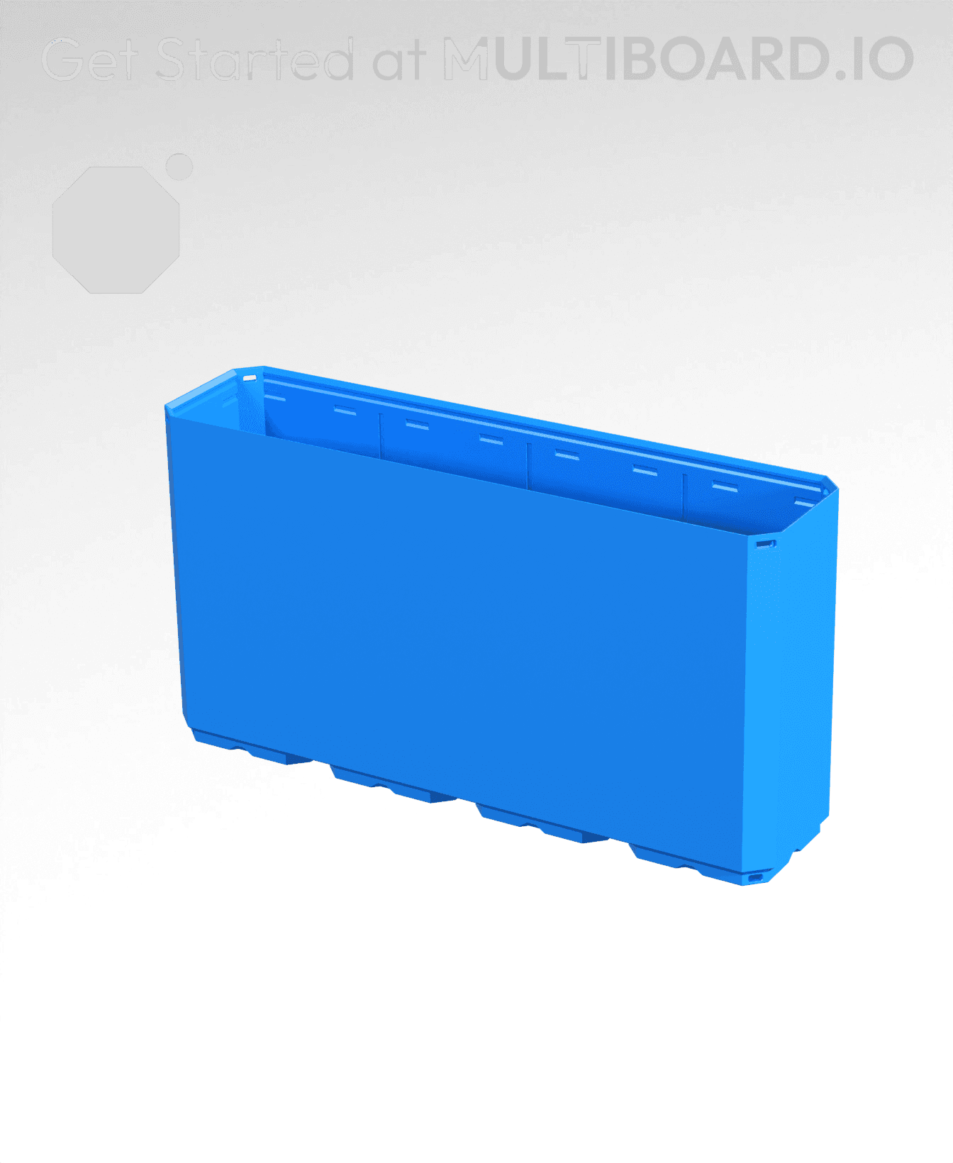 4x1x2 - Simple Walls - Multibin Shell 3d model