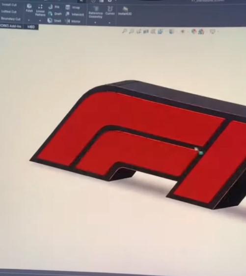 F1 Logo Multi-color 3d model