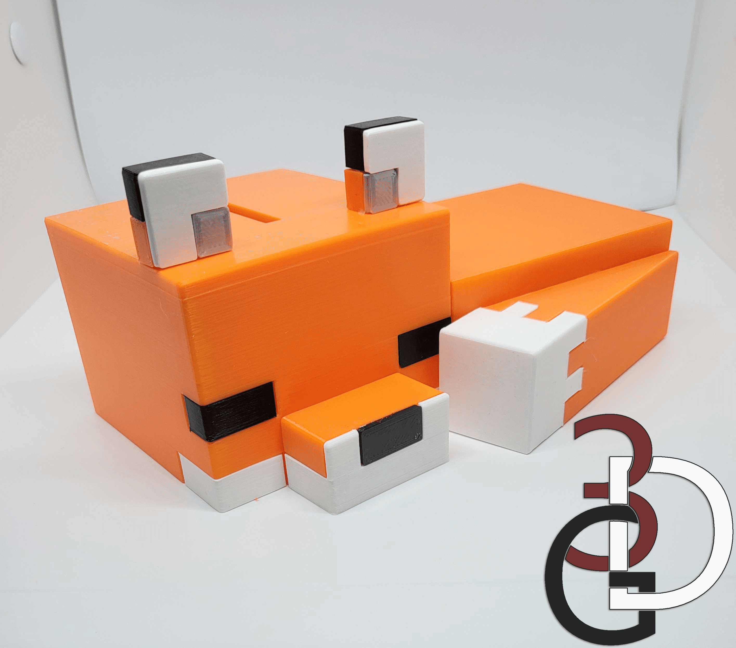 Minecraft Fox Piggy Bank 3d model