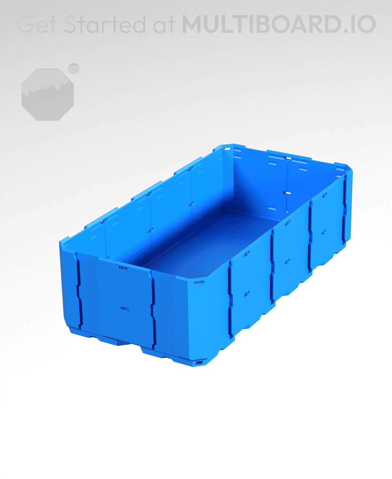 2x4x1 - Full Multipoint Rail - Multibin Shell 3d model