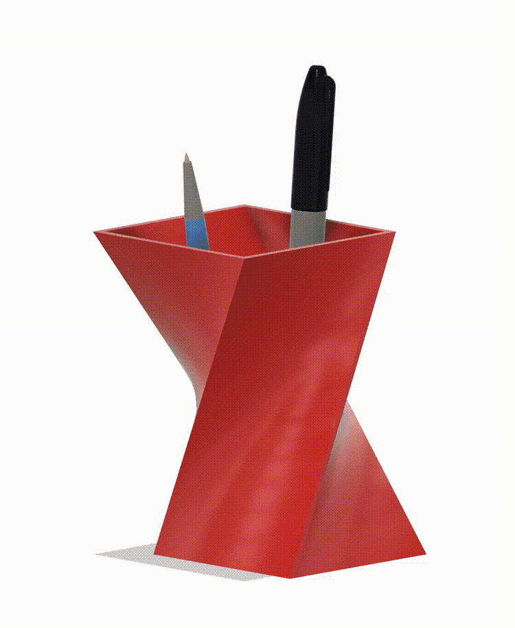 Twisted Diamond Vase 3d model