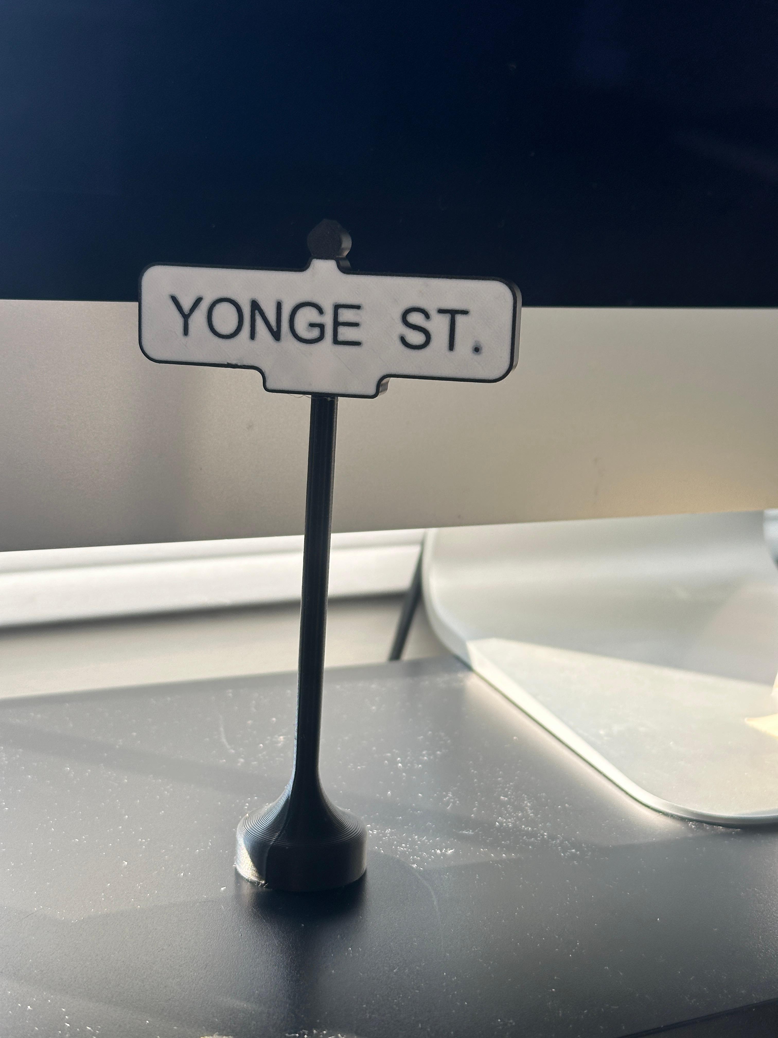 Yonge St. Nostalgia Street Sign 3d model