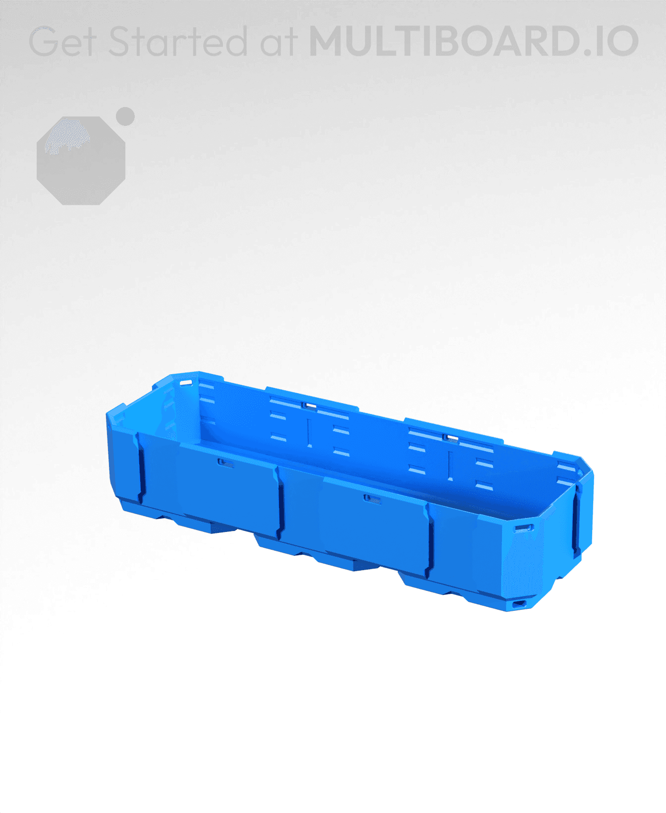 3x1x0.5 - Full Multipoint Rail - Multibin Shell 3d model