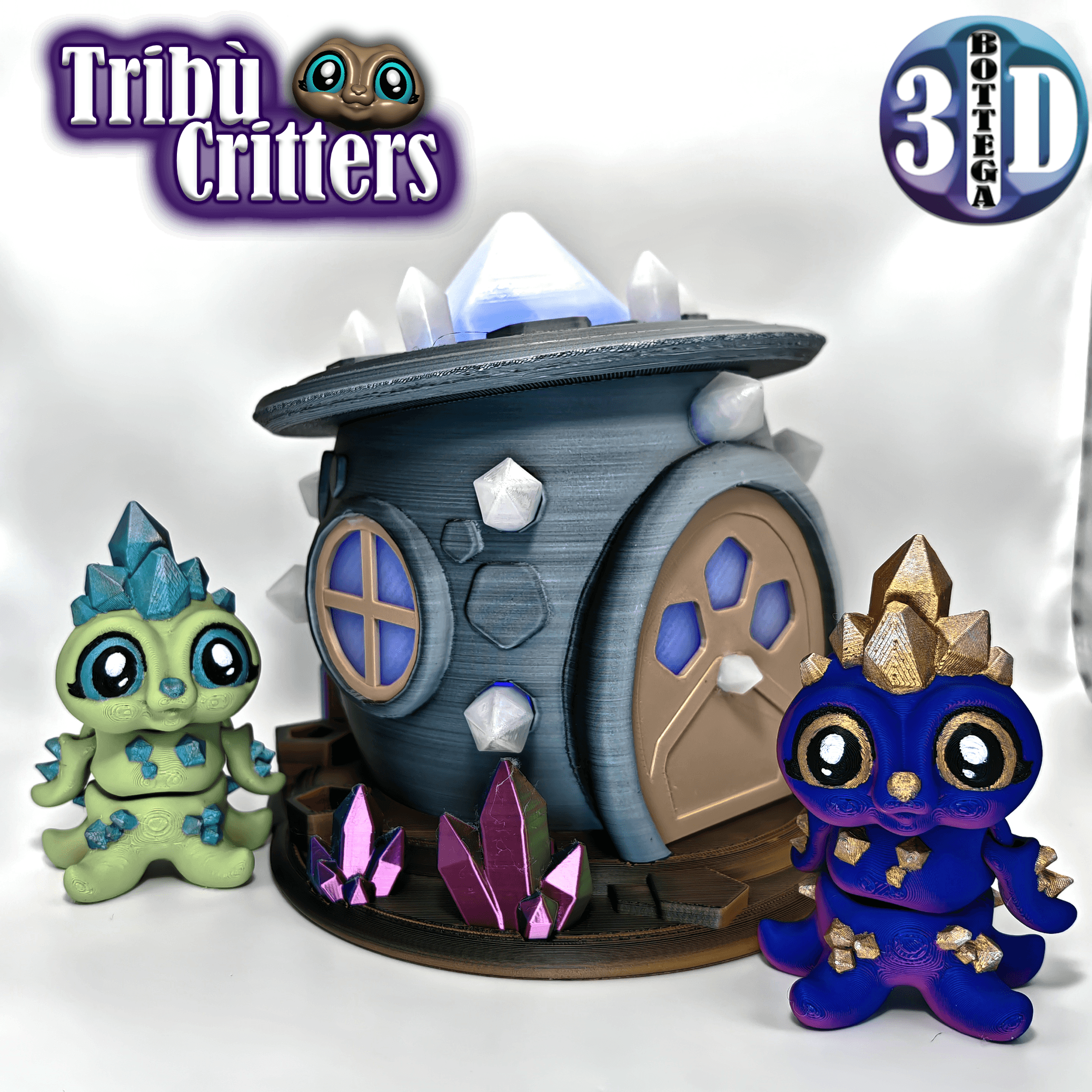 Tribù Critters #1: Crystal + House 3d model