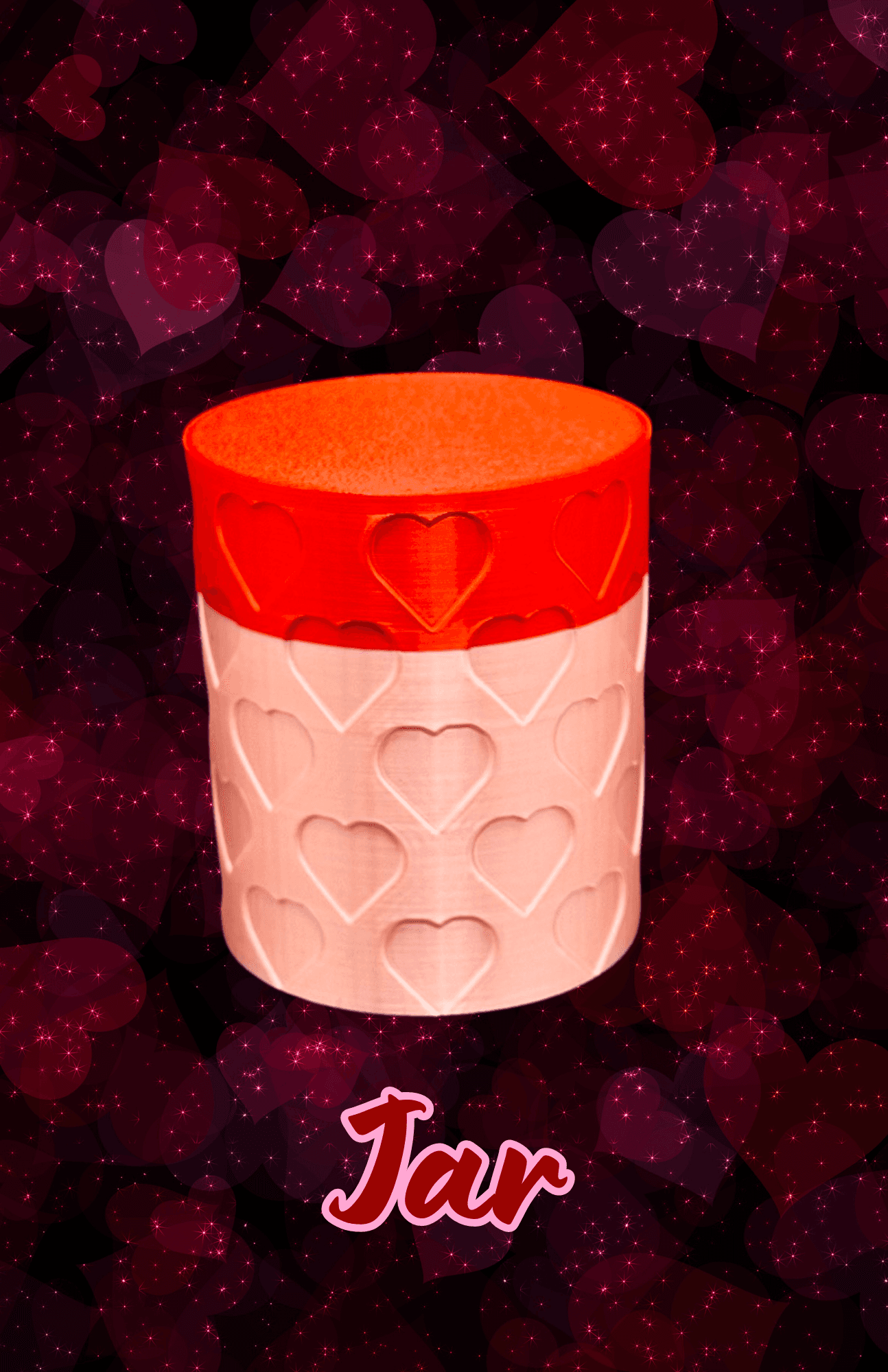 Hearts container collection 3d model
