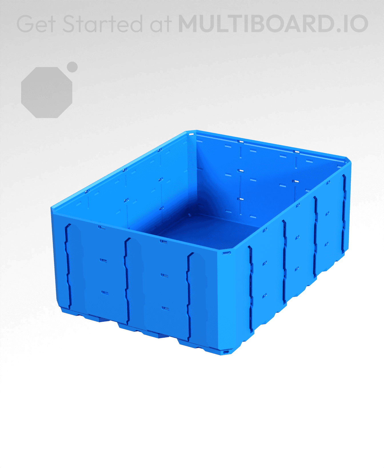 3x4x1.5 - Topped Multipoint Rail - Multibin Shell 3d model