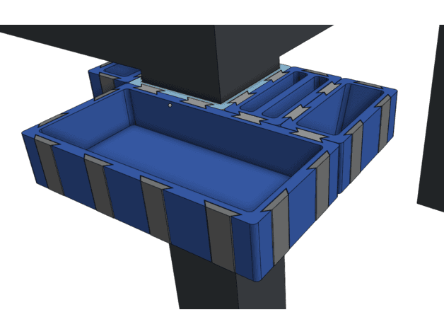 Modular Table Corner Tool Shelf 3d model