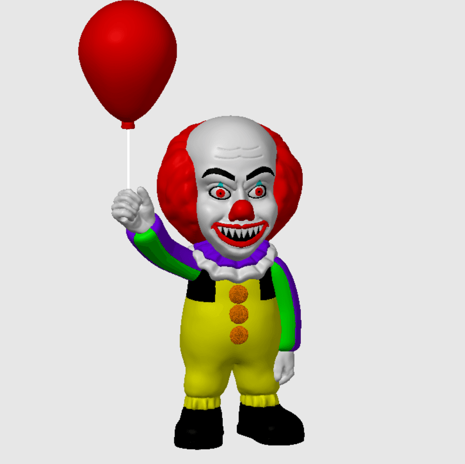 Pennywise With Balloon It / Horror Mini / 3MF Included / No Supports 3d model