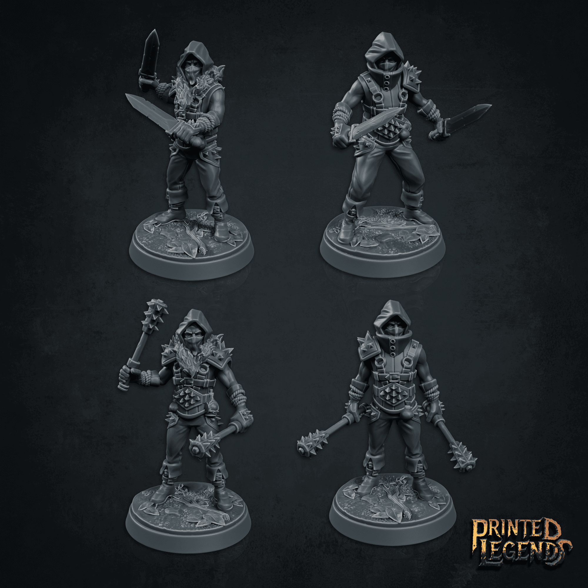 Raiders x4 (25mm Bases) 3d model