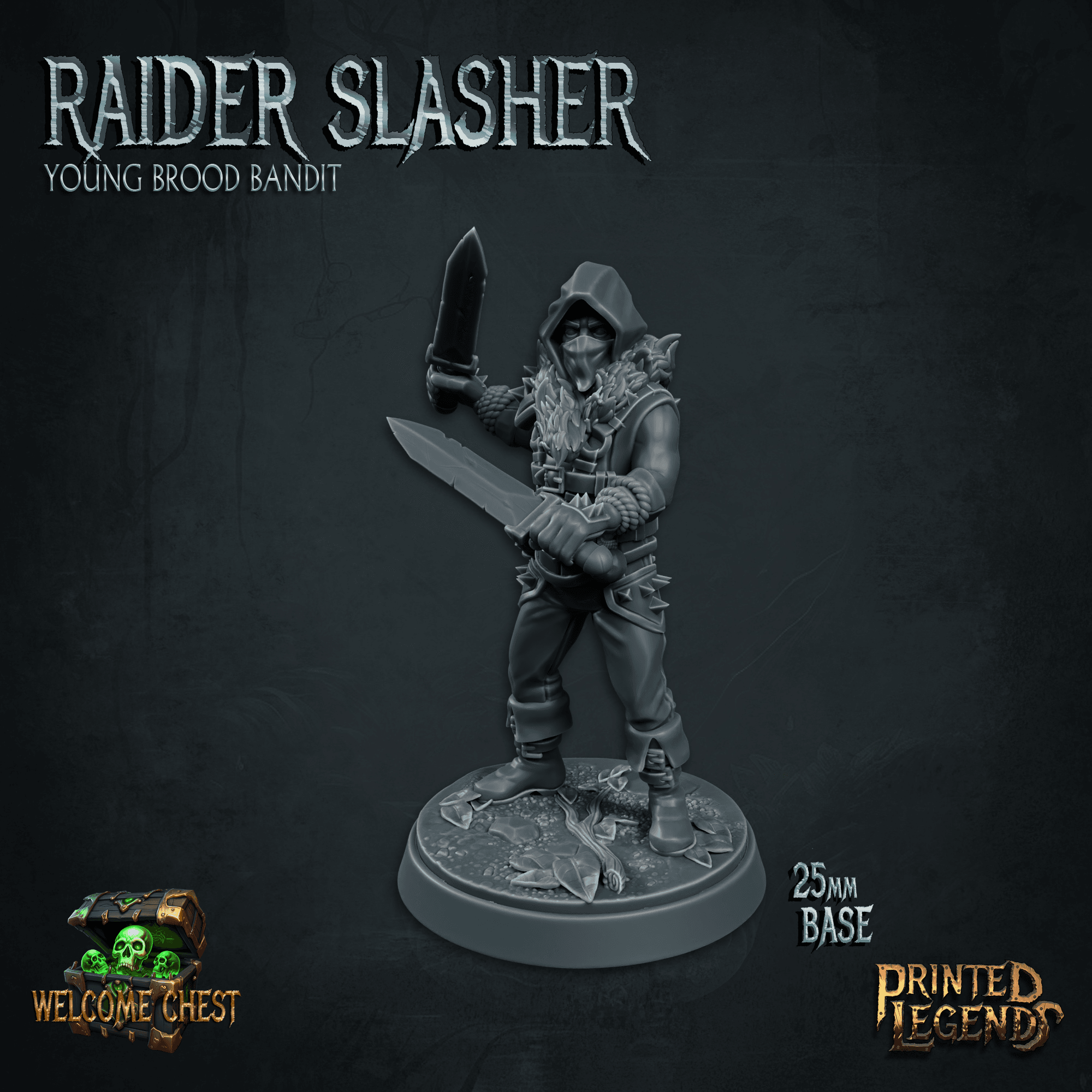 Raiders x4 (25mm Bases) 3d model