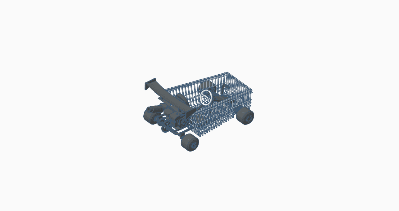 Motorized shopping cart 3D 3d model