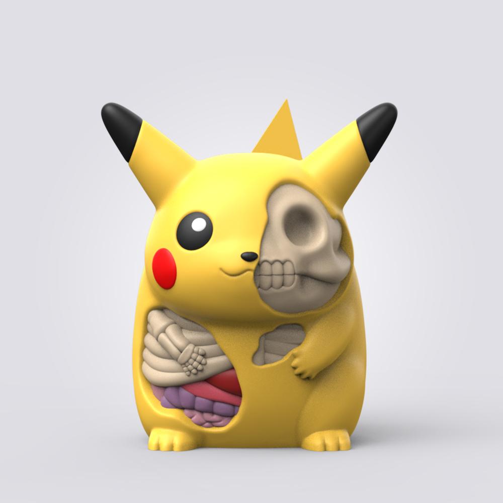 Halloween Pikachu (Easy Print No Supports) 3d model