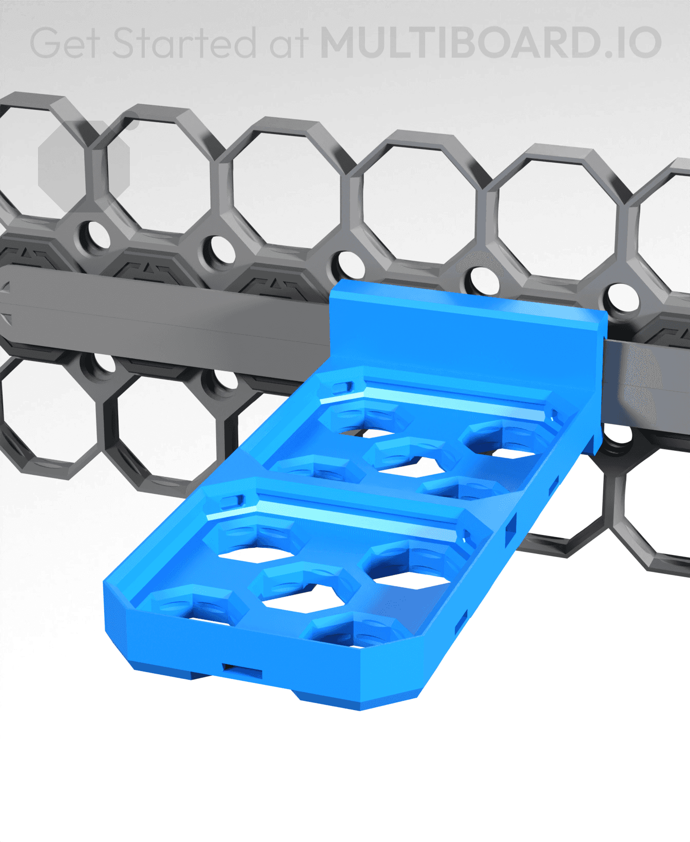 1x2 - Multibin Base Plate Shelf - Rail Slider 3d model