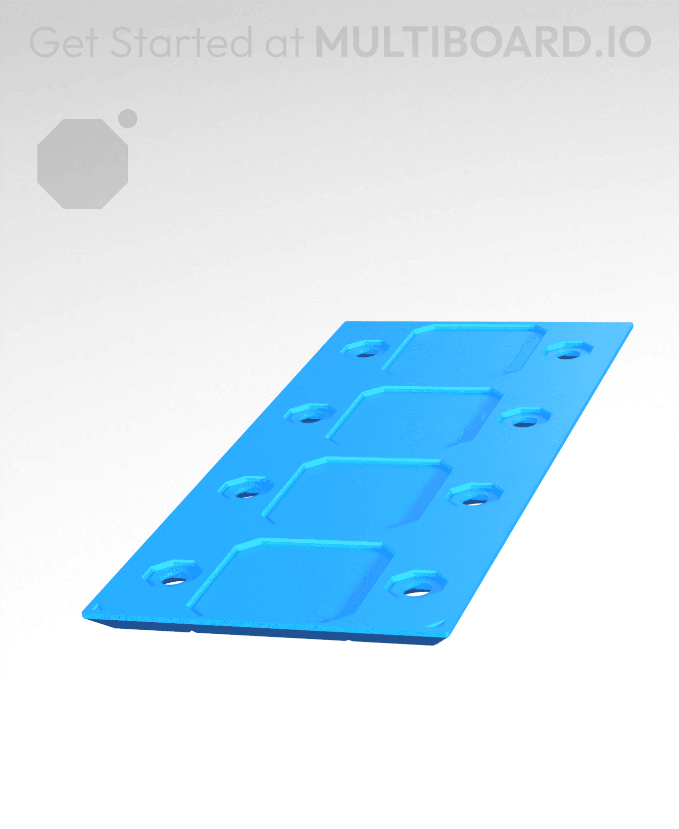 2x4 - Internal Grid - Simple Drawer Stacking Plate 3d model