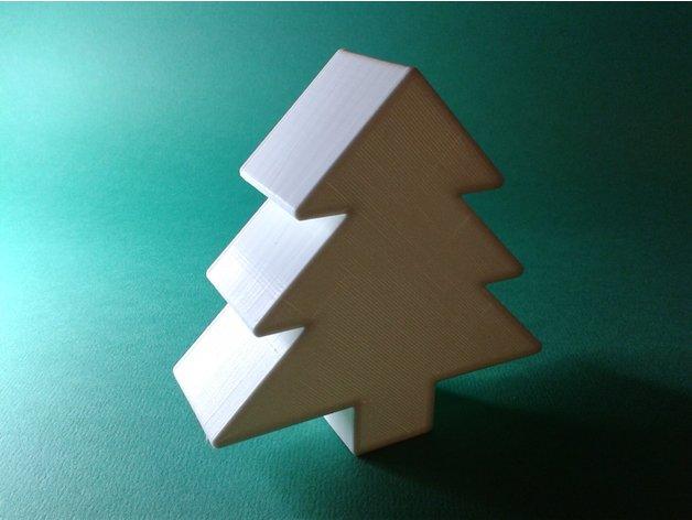 Christmas tree, nestable box (v1) 3d model