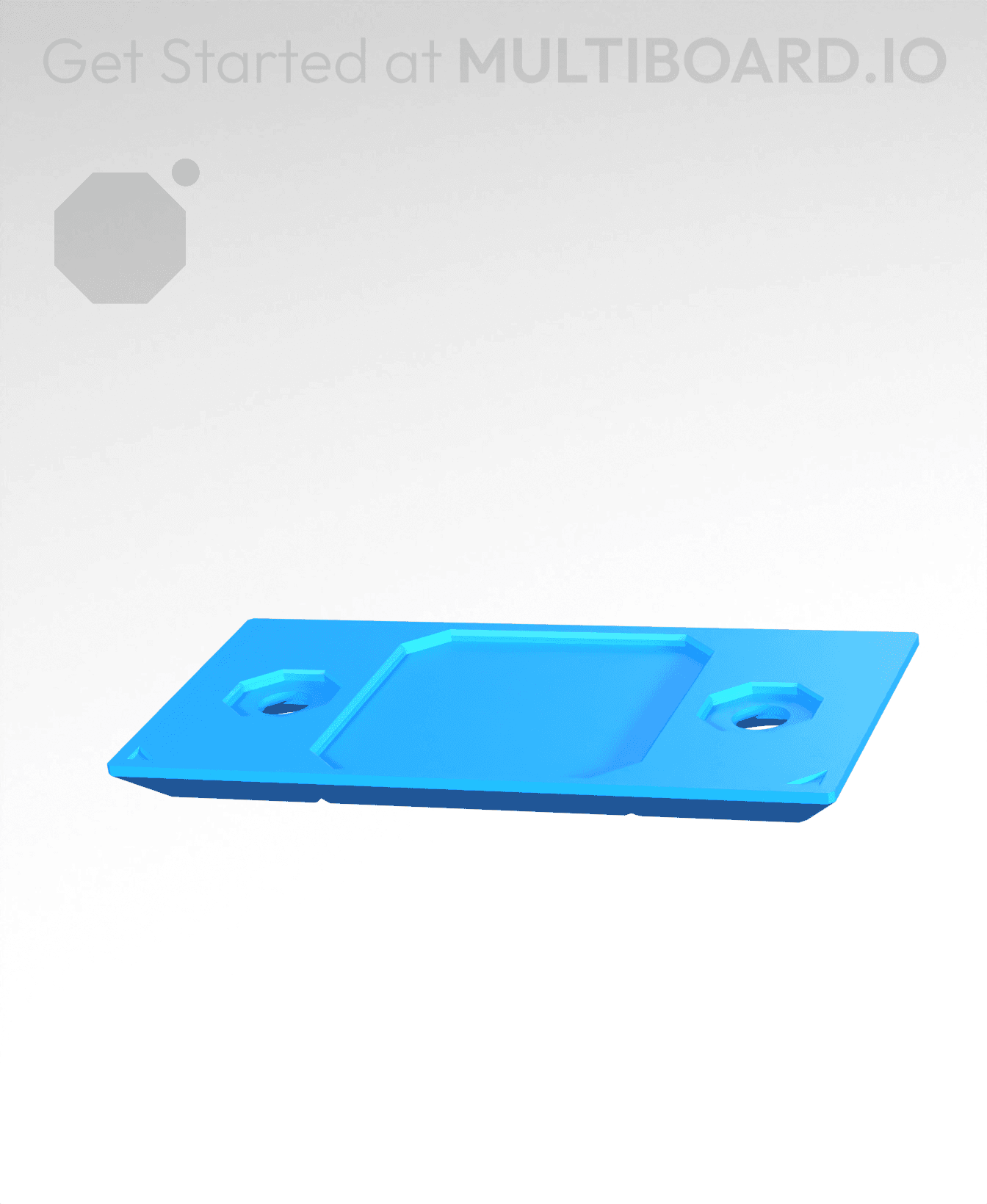 2x1 - Plain - Simple Drawer Stacking Plate 3d model